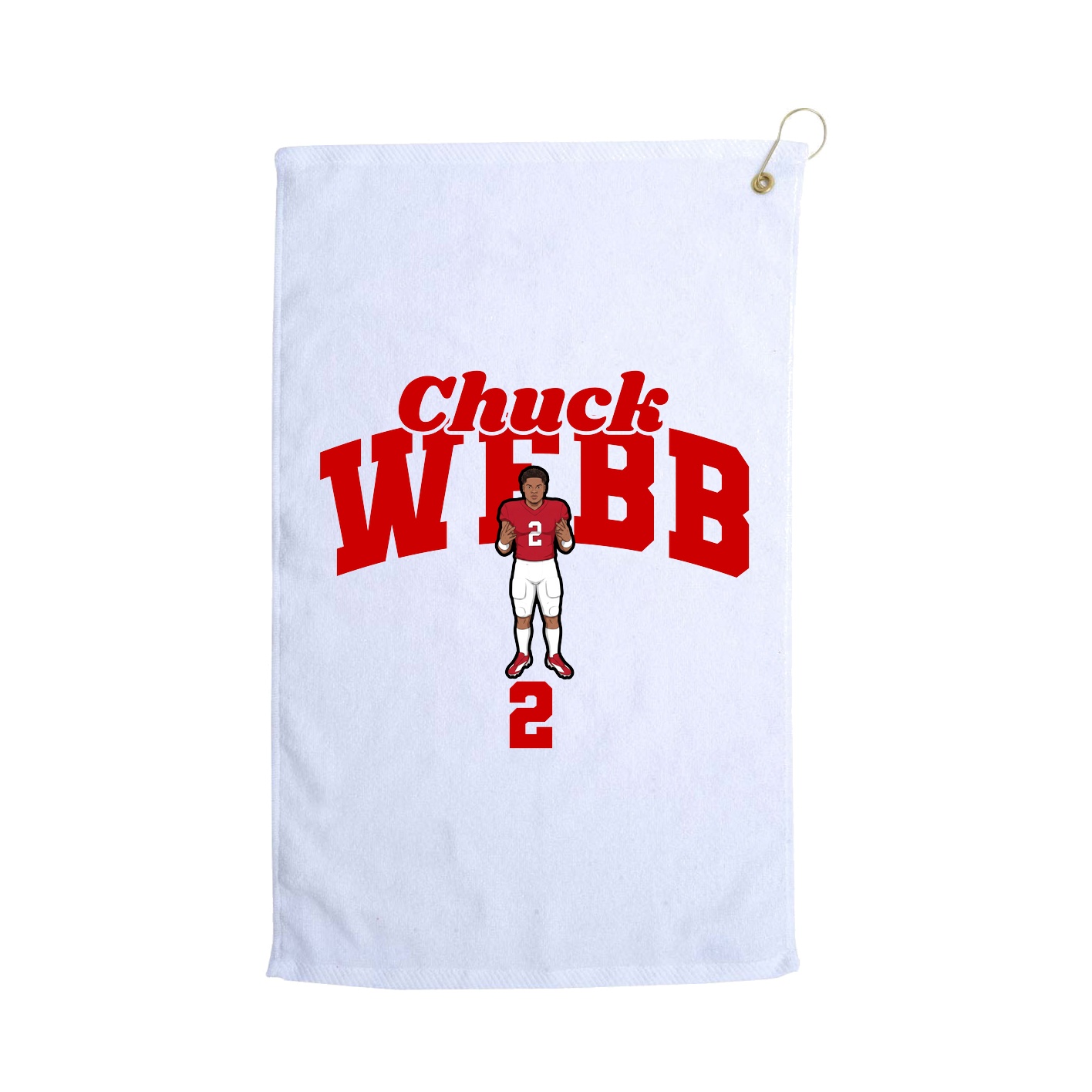 Golf Towel — Signature Arch in White