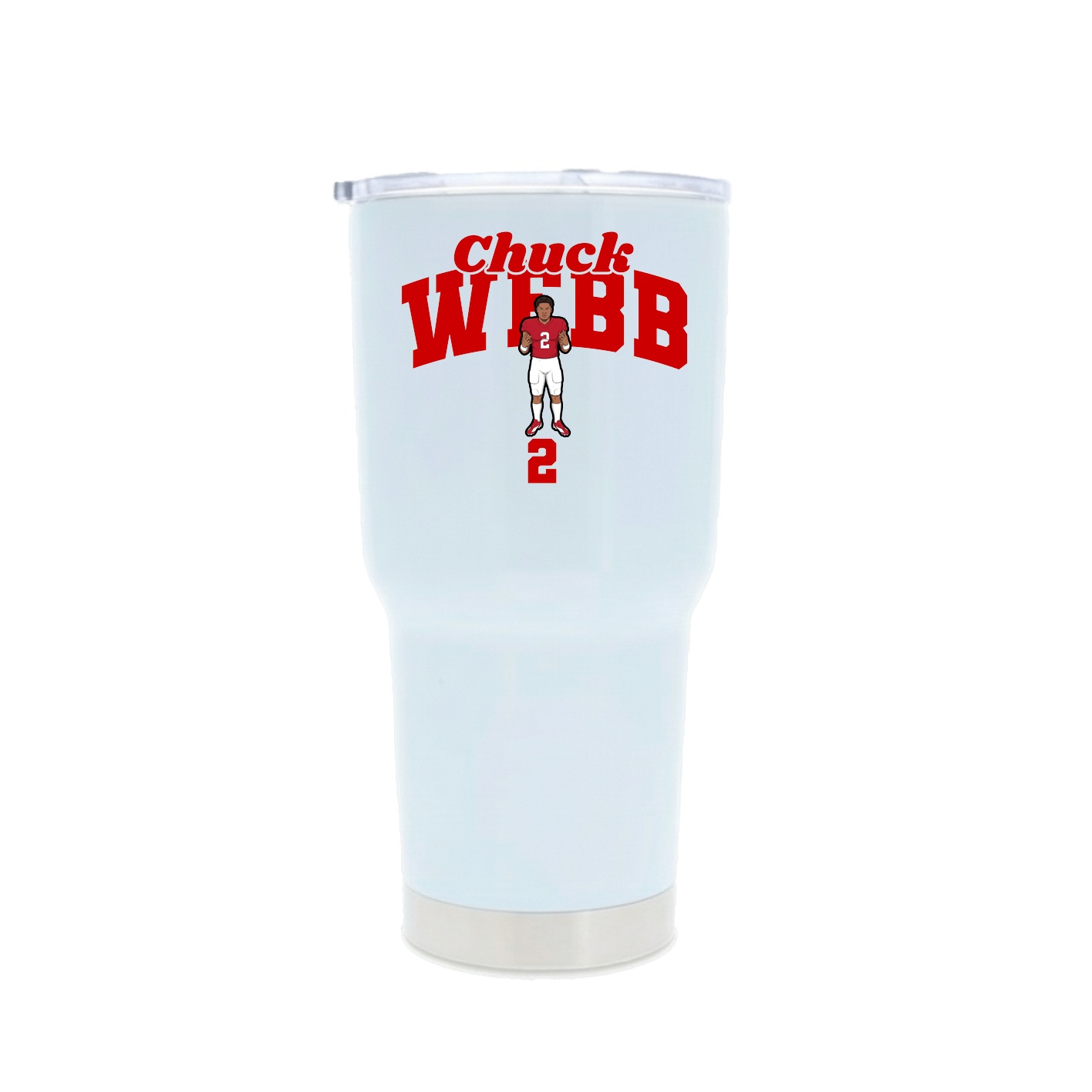 30oz Stainless Steel Tumbler — Signature Arch in White