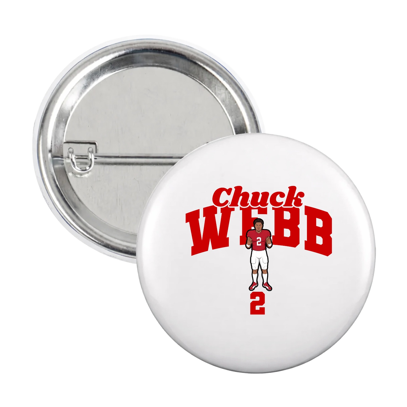 Game Day Button — Signature Arch in White