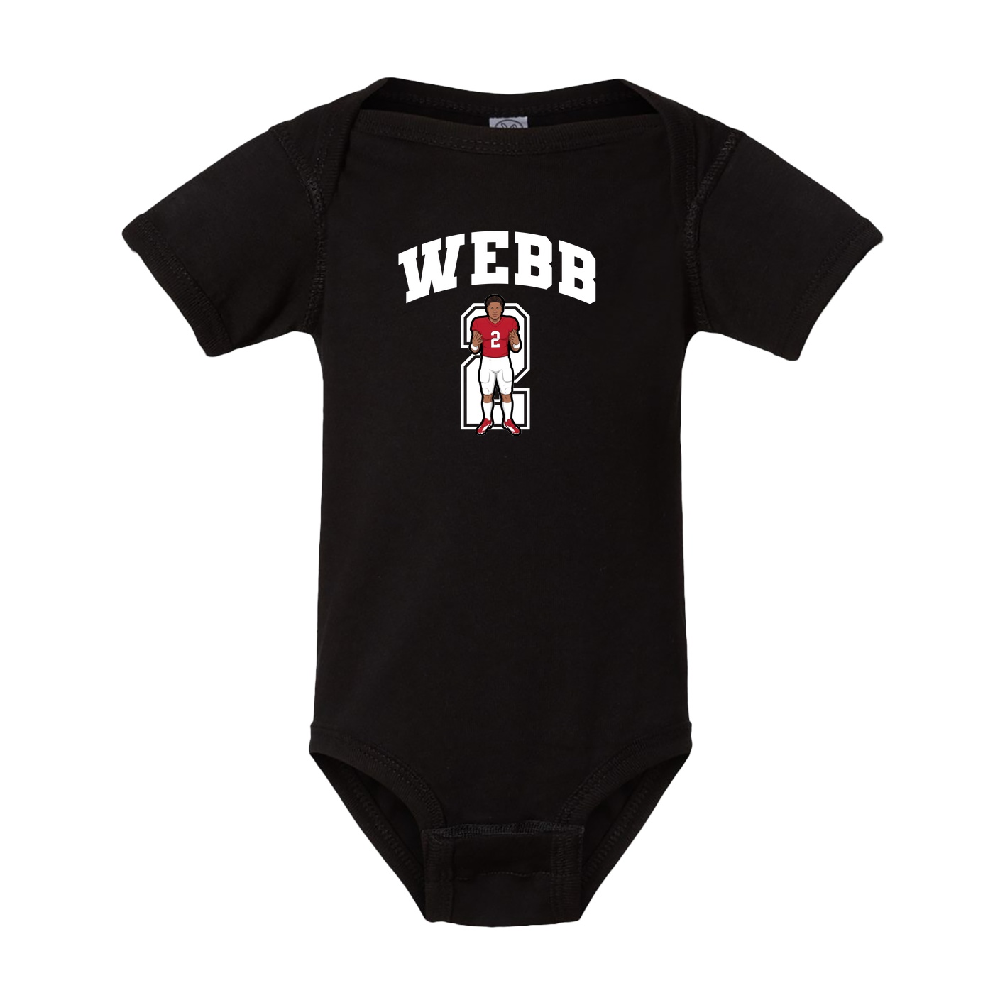 Baby Onesie — Number in Black