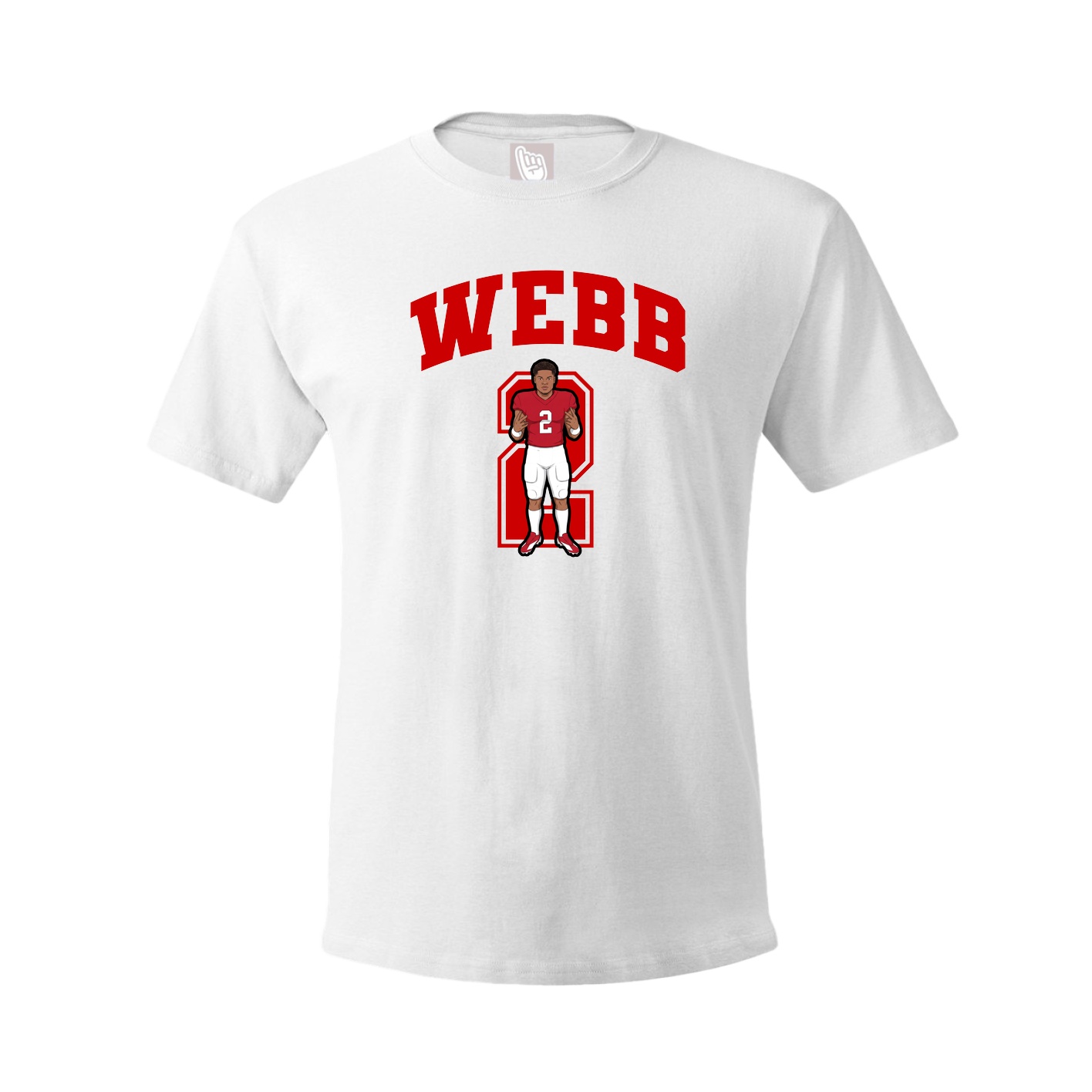 Youth Tee — Number in White