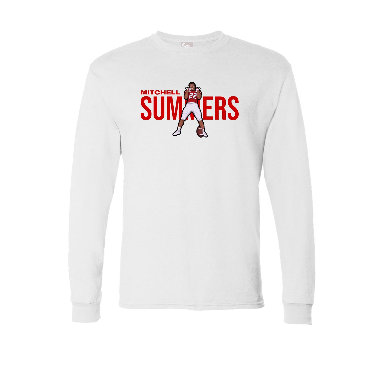Long Sleeve Tee — Player Name in White