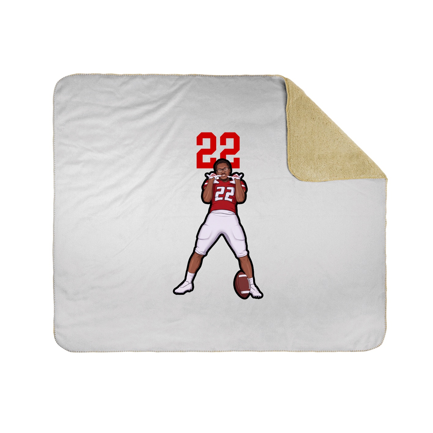 Throw Blanket — Number Top in White