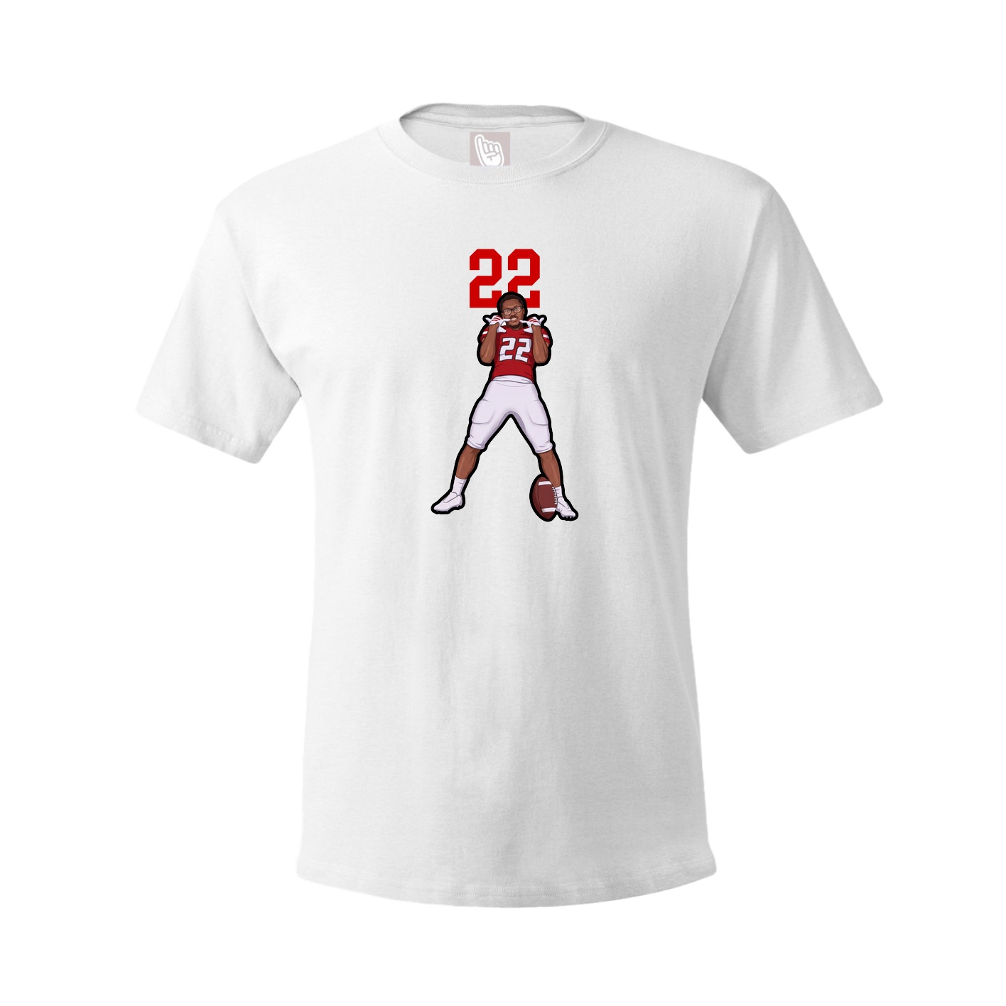 Youth Tee — Number Top in White