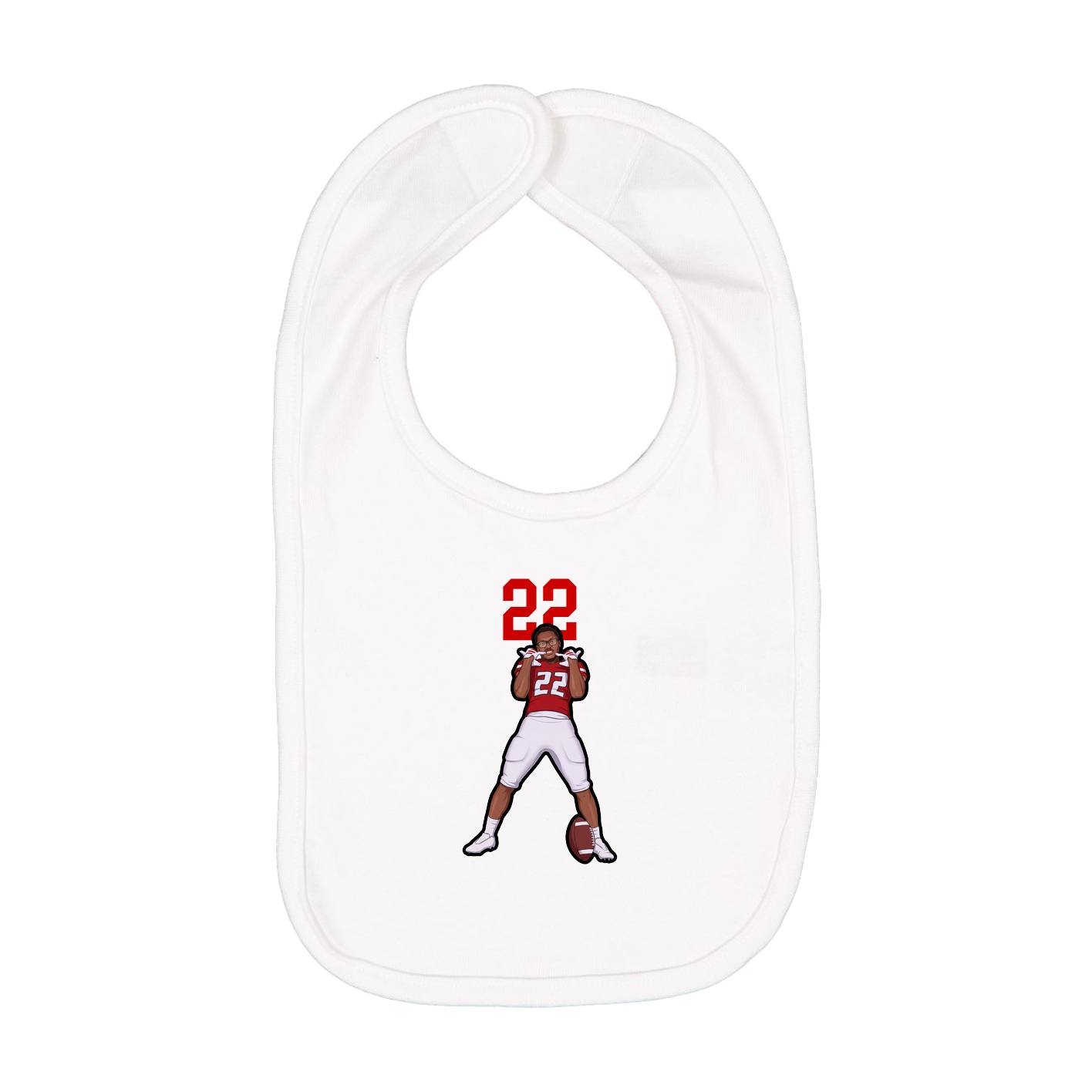 Infant Bib — Number Top in White
