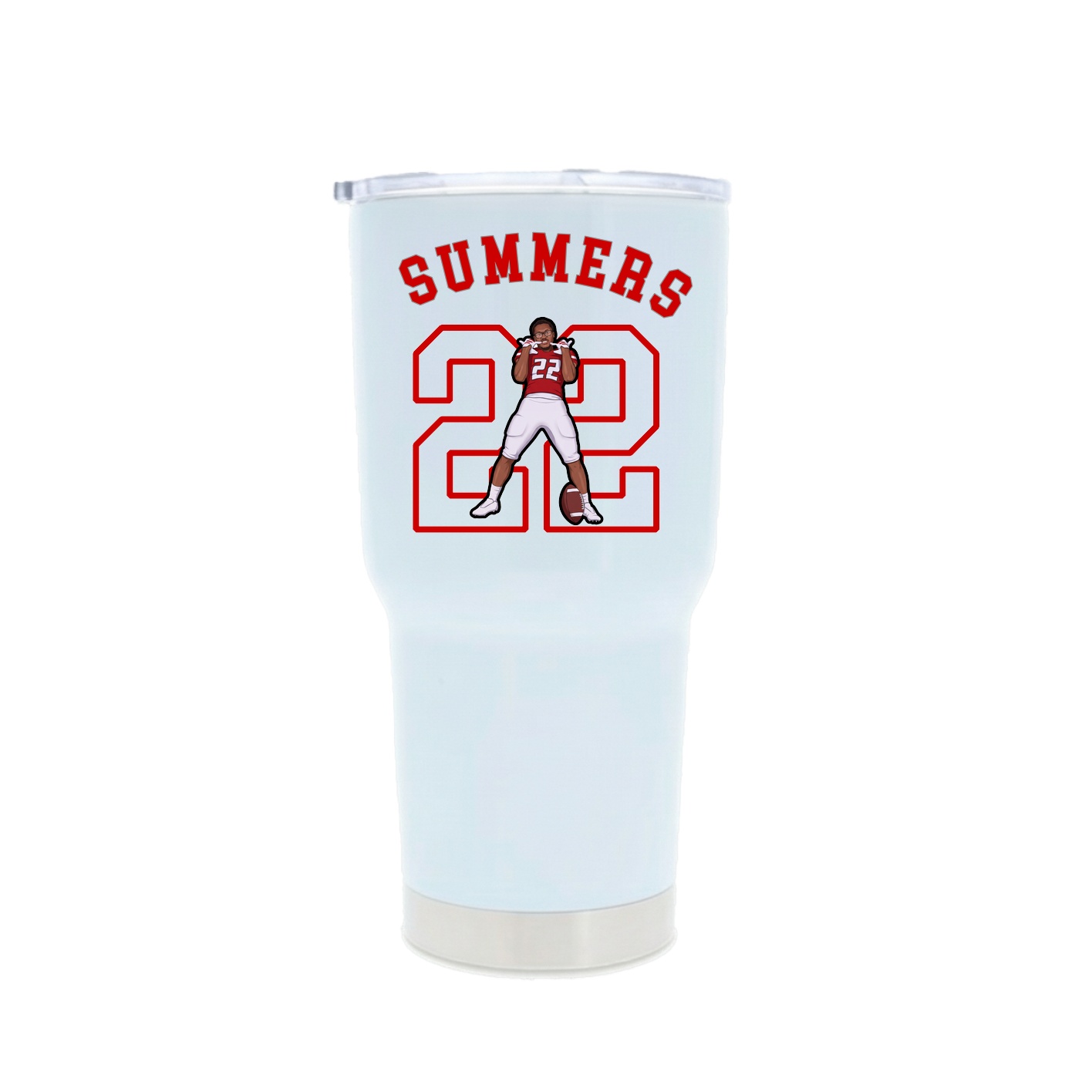 30oz Stainless Steel Tumbler — Shirsey Arch in White