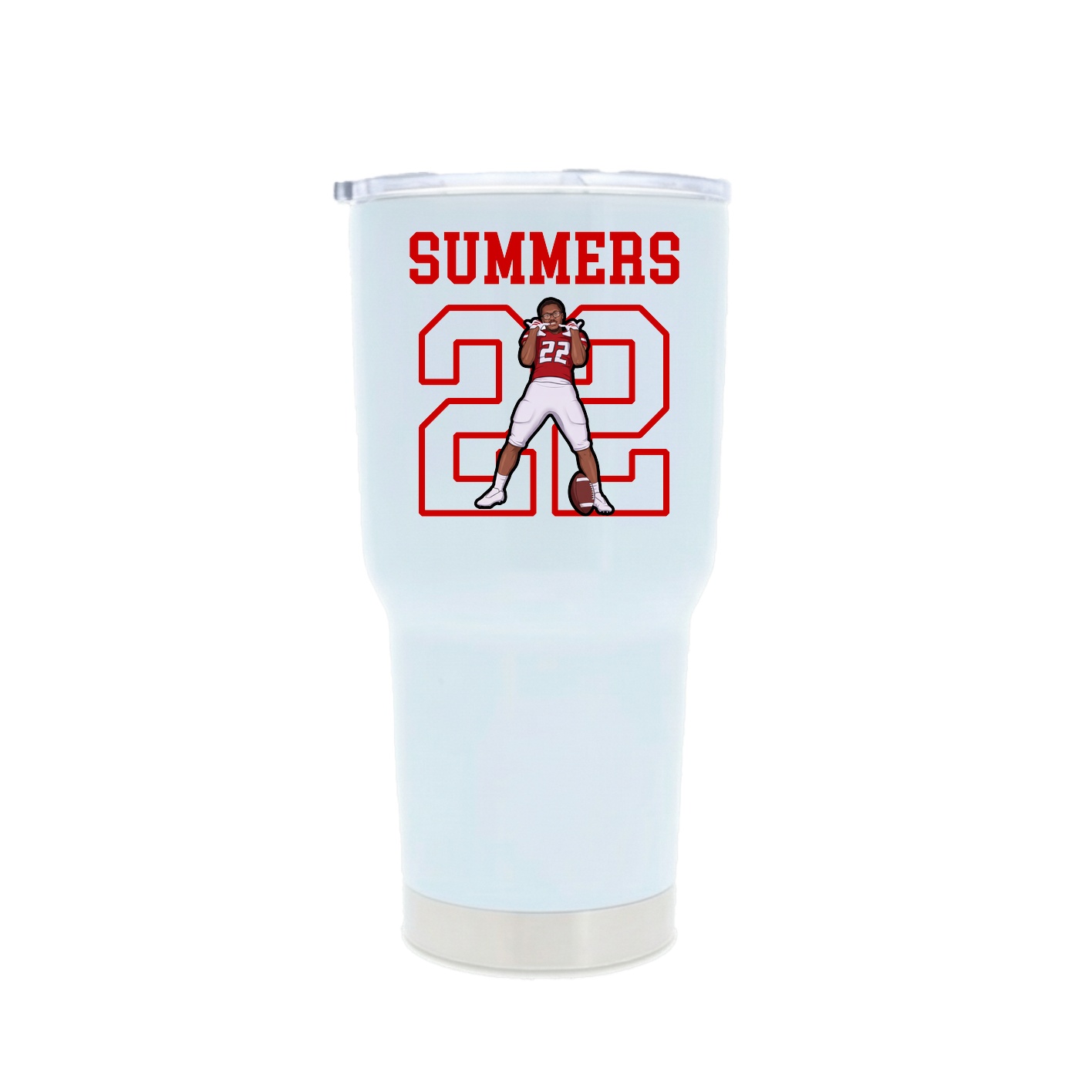 30oz Stainless Steel Tumbler — Shirsey in White