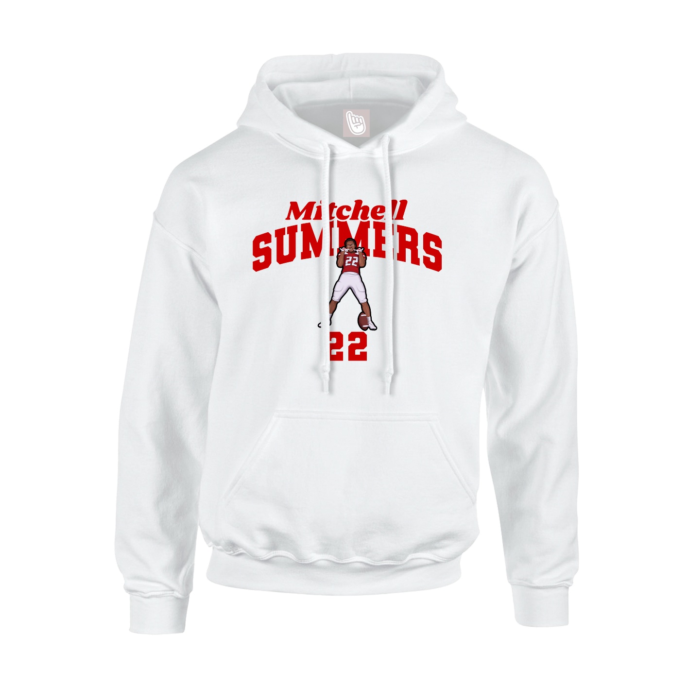 Hoodie — Signature Arch in White