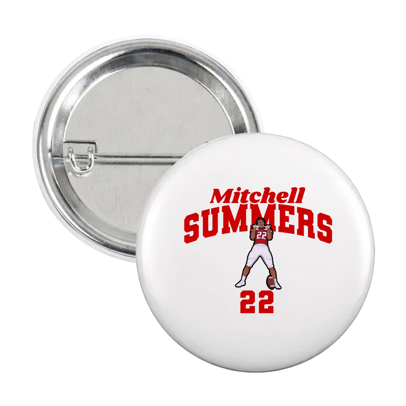 Game Day Button — Signature Arch in White