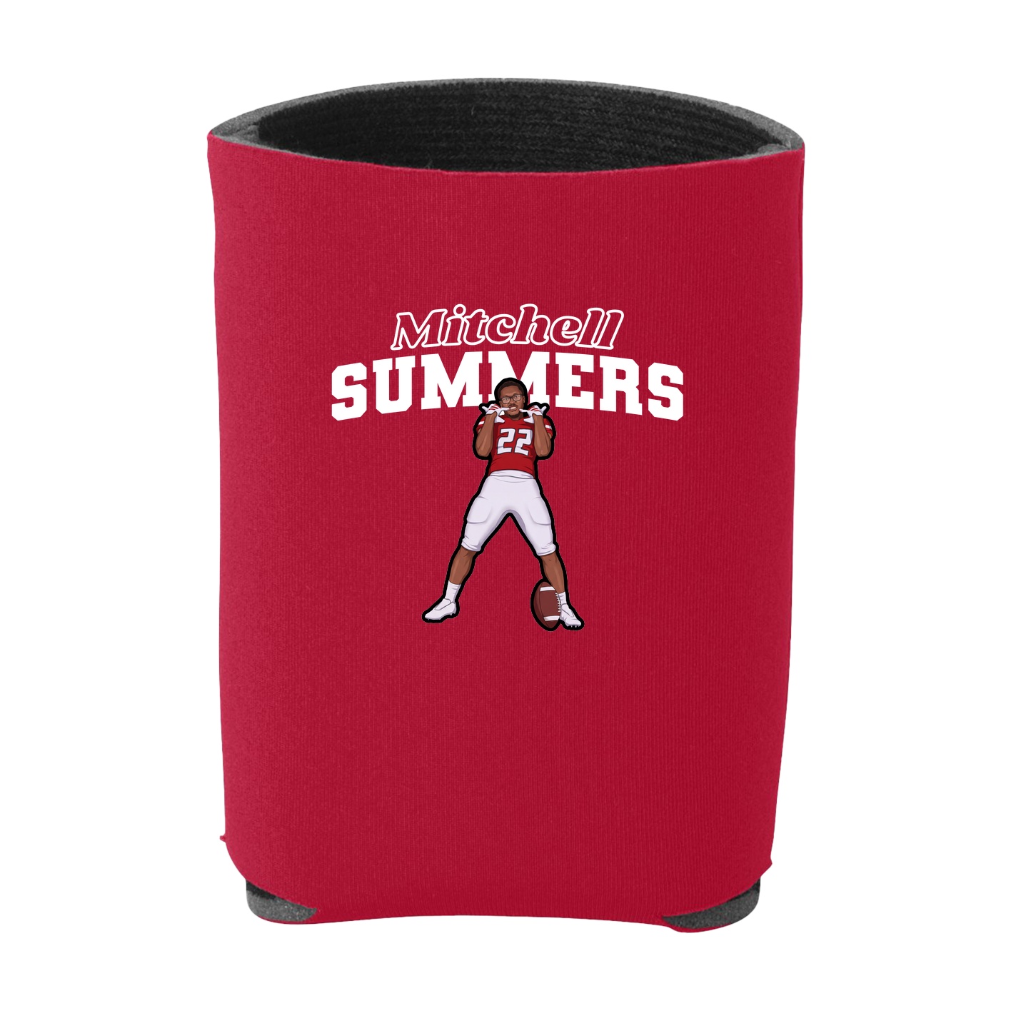 Can Holder — Name Arch in Red