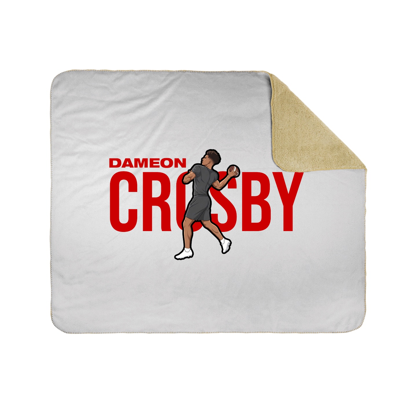 Throw Blanket — Player Name in White