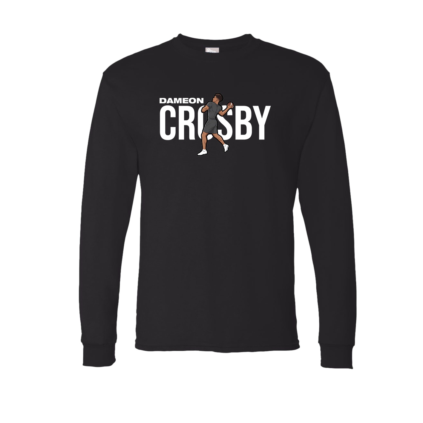 Long Sleeve Tee — Player Name in Black