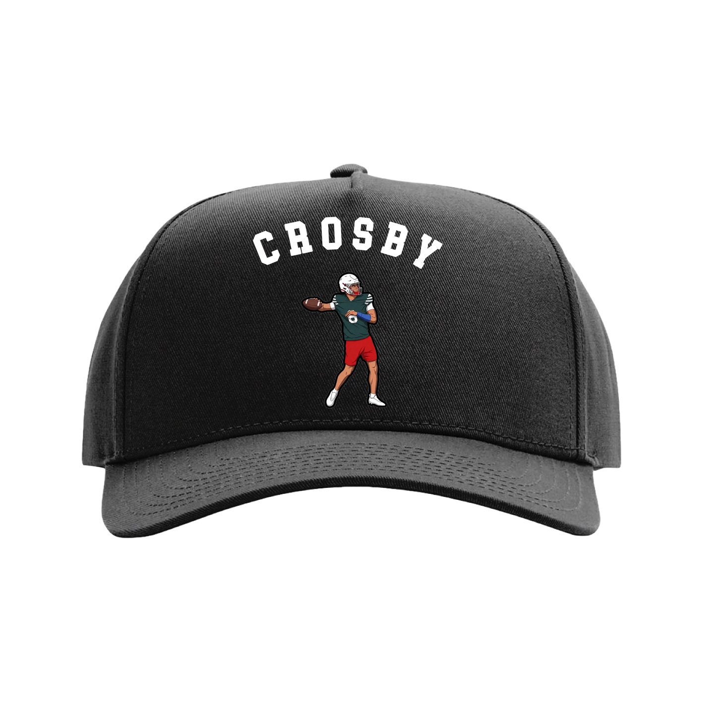 Full Fabric Five-Panel Champ Cap — Shirsey Arch in Black