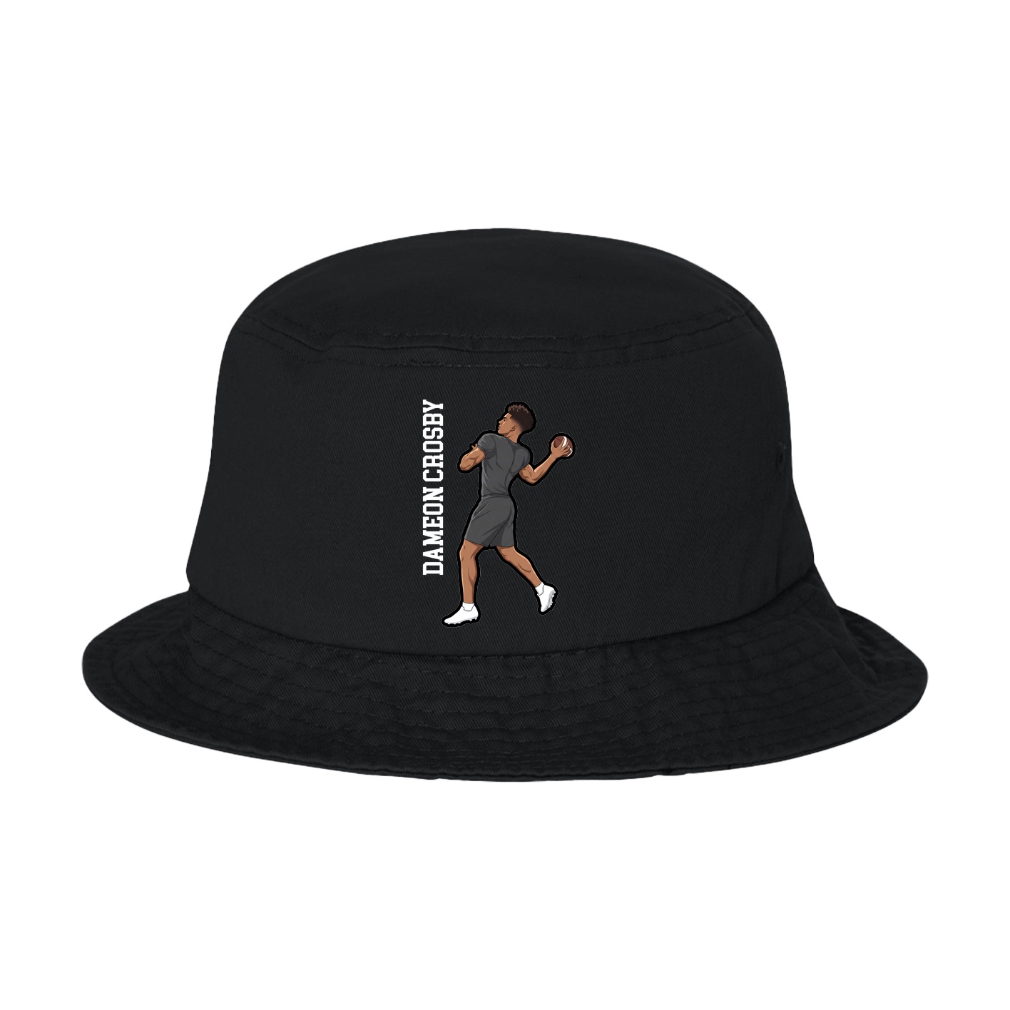 Bucket Cap — Name Vertical in Black