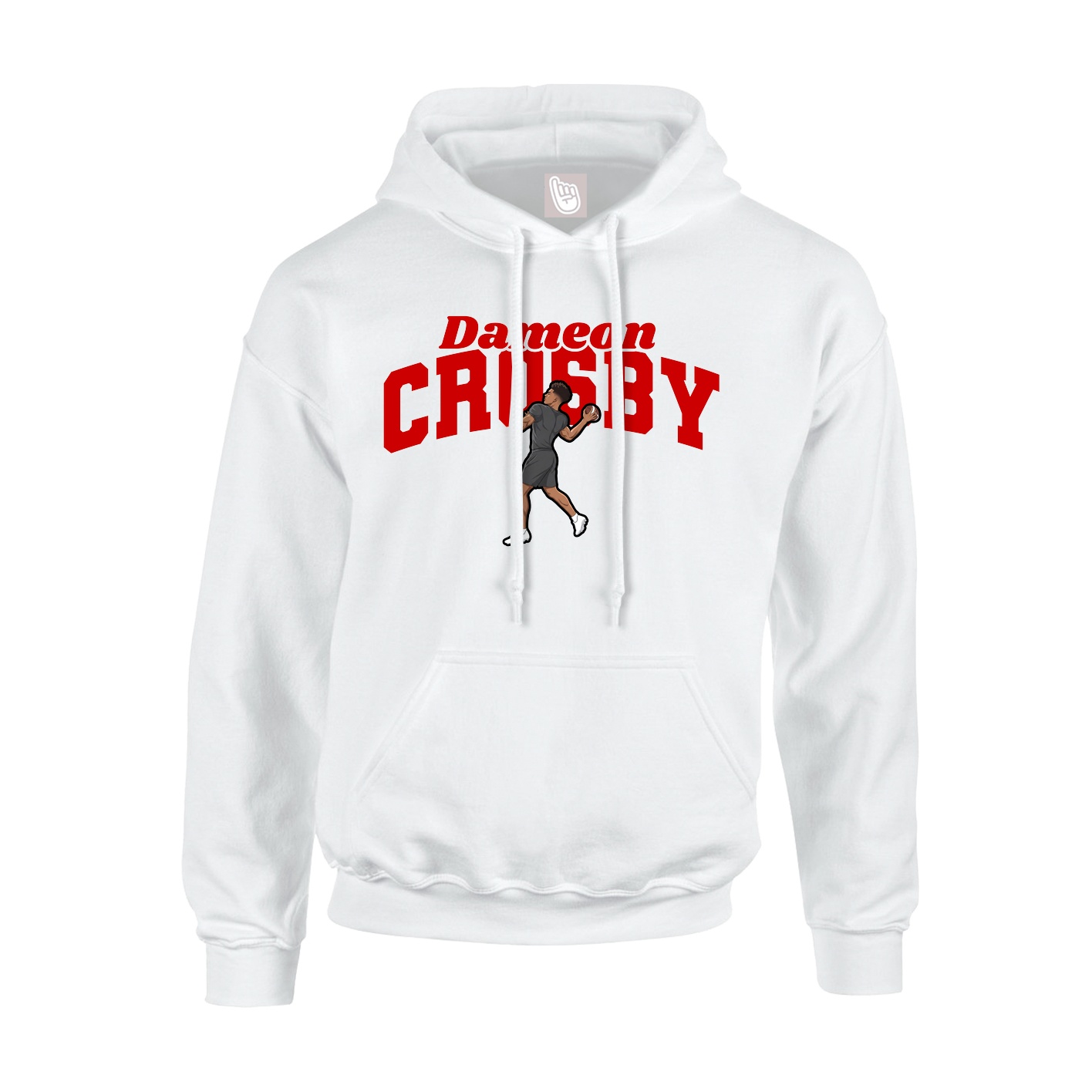 Hoodie — Signature Arch in White