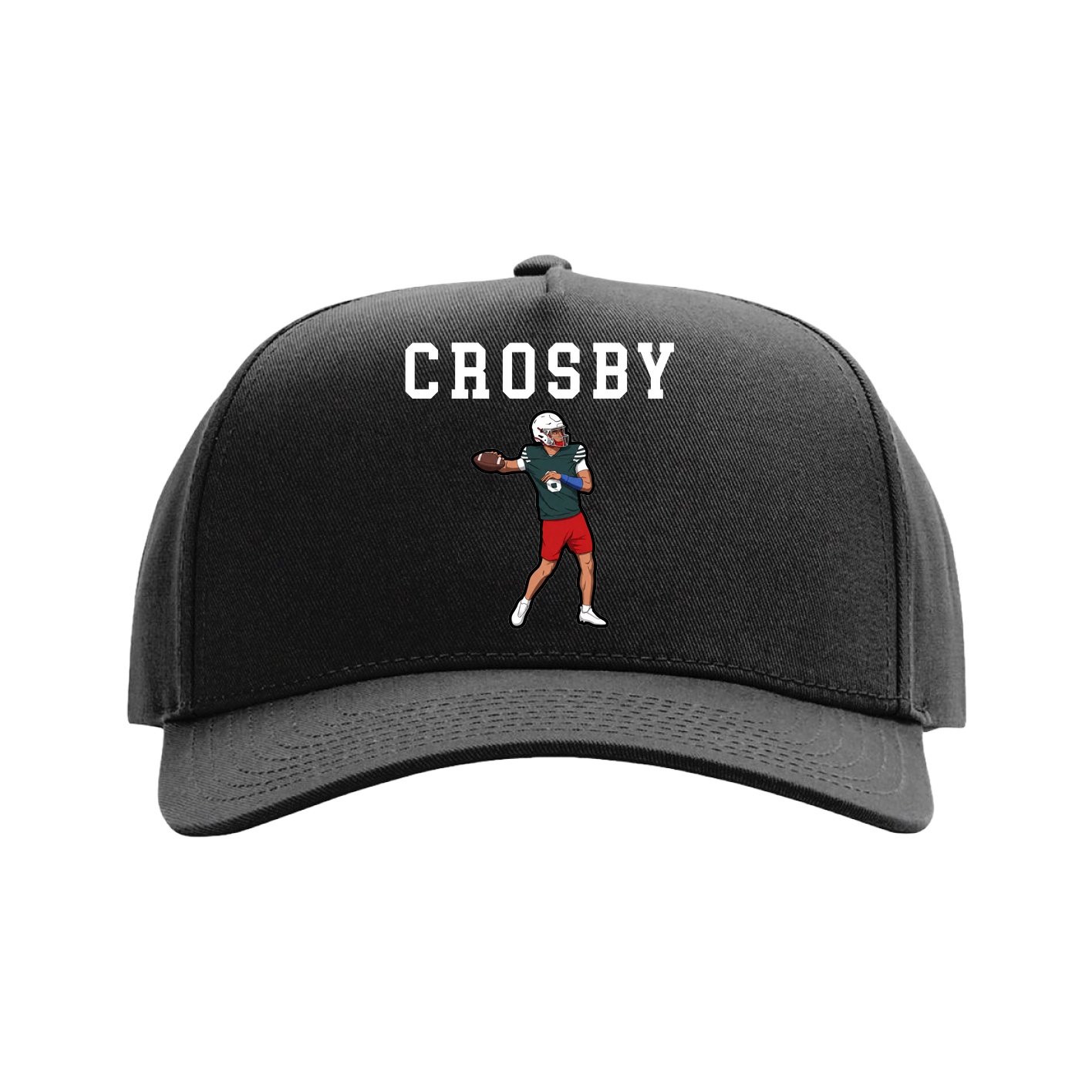 Full Fabric Five-Panel Champ Cap — Shirsey in Black