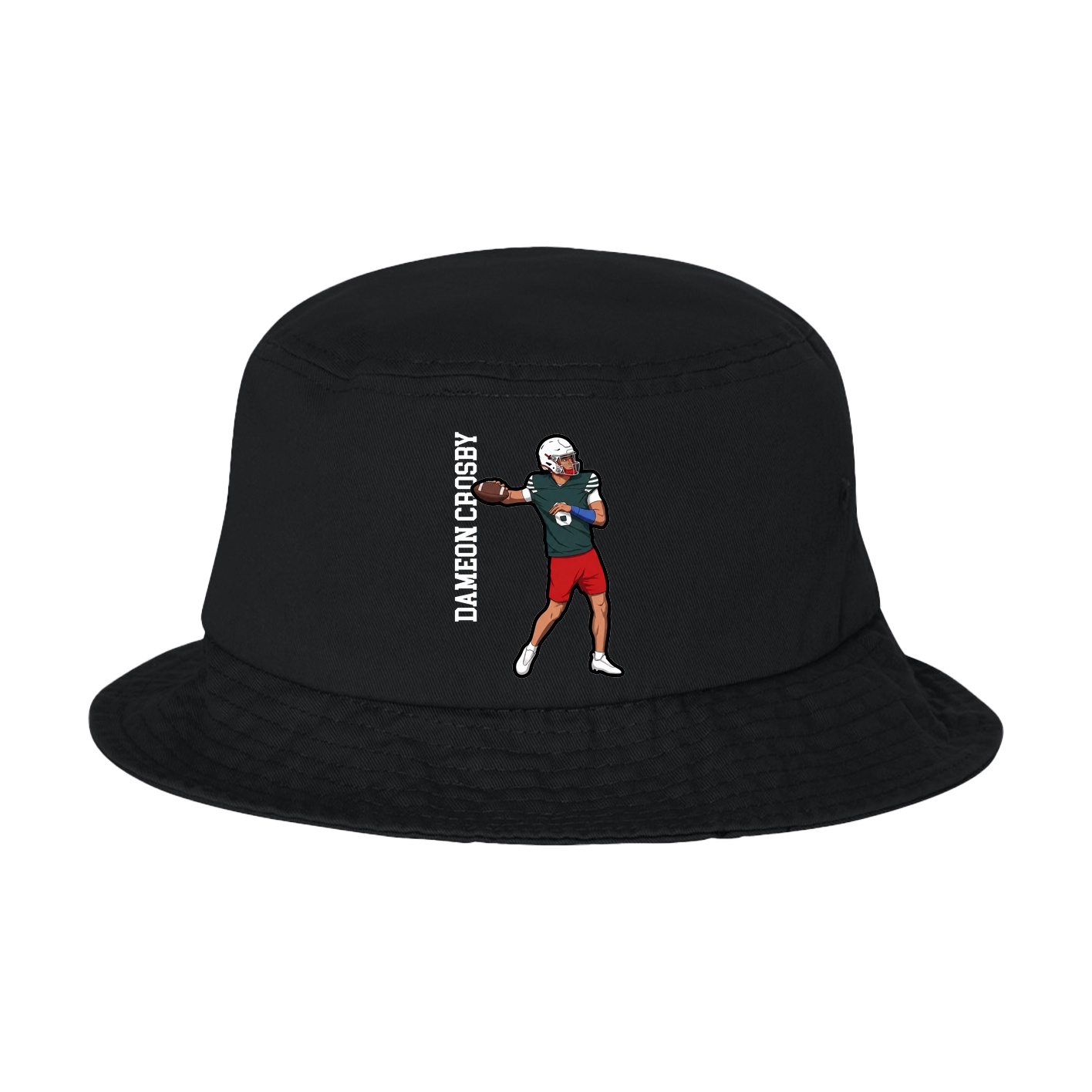 Bucket Cap — Name Vertical in Black