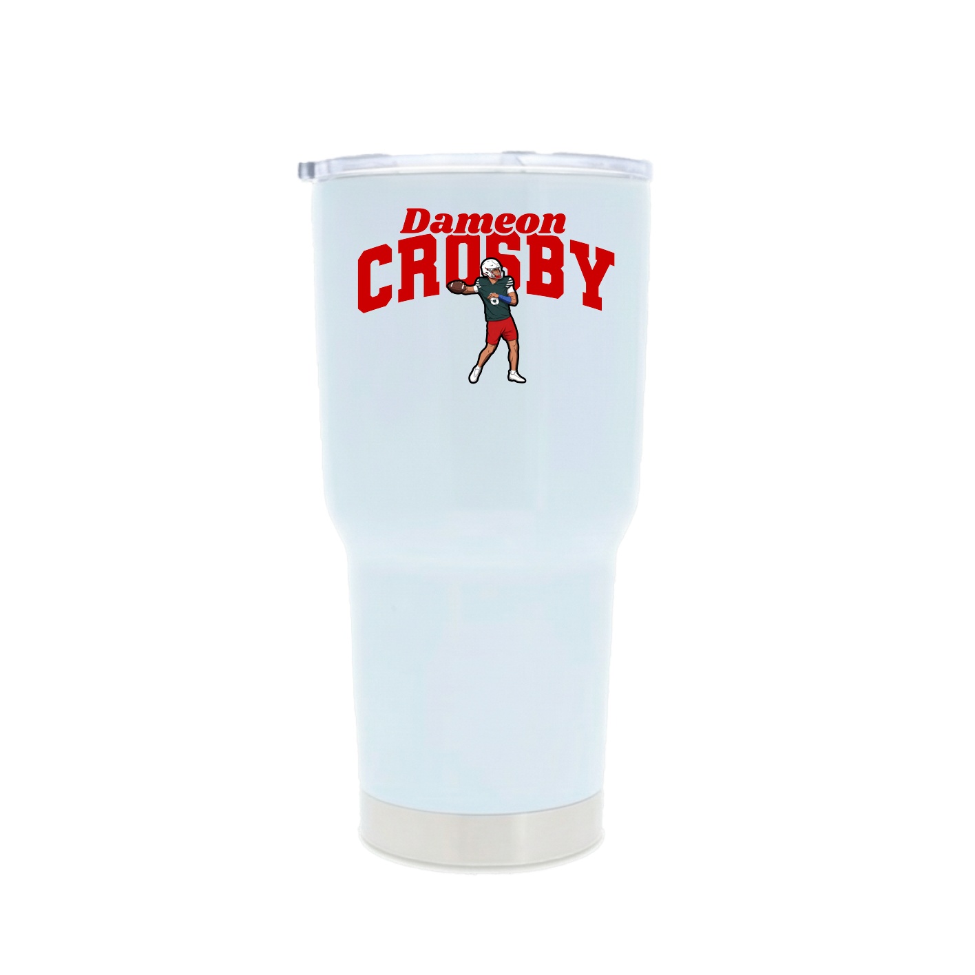30oz Stainless Steel Tumbler — Signature Arch in White