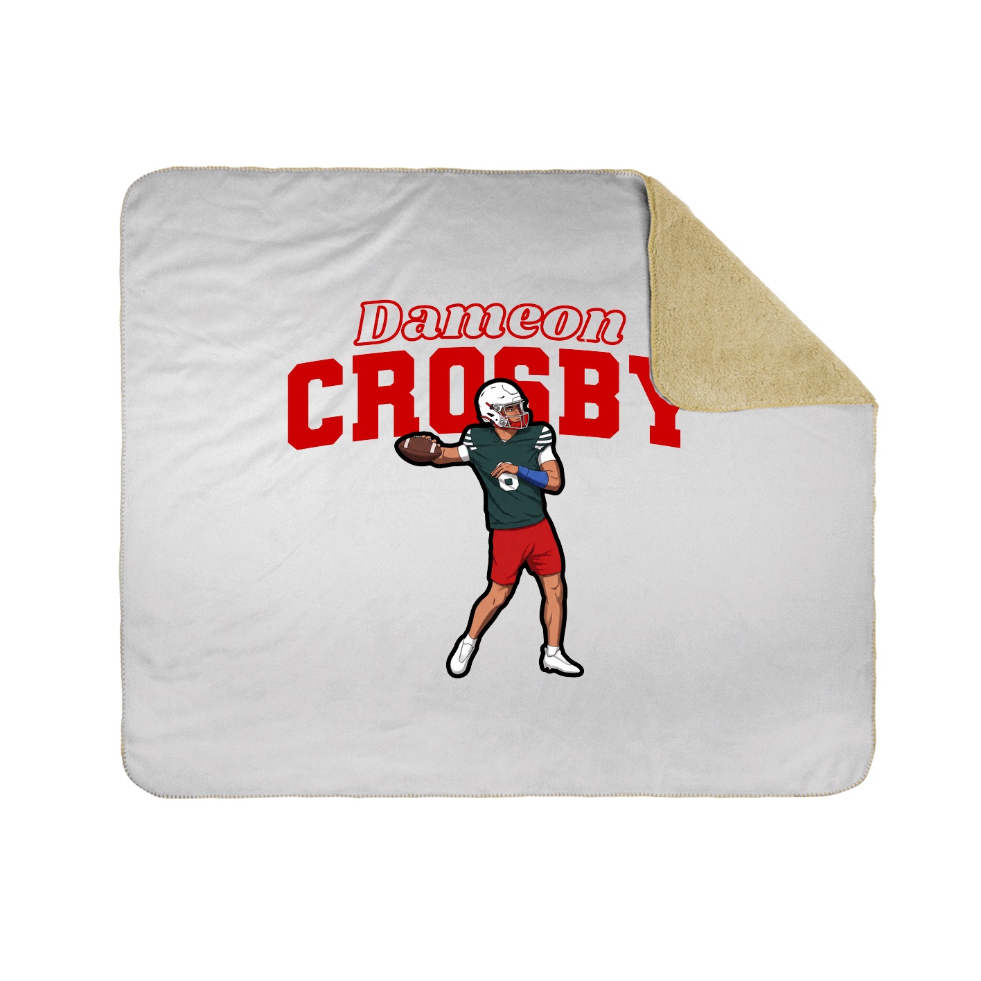 Throw Blanket — Name Arch in White