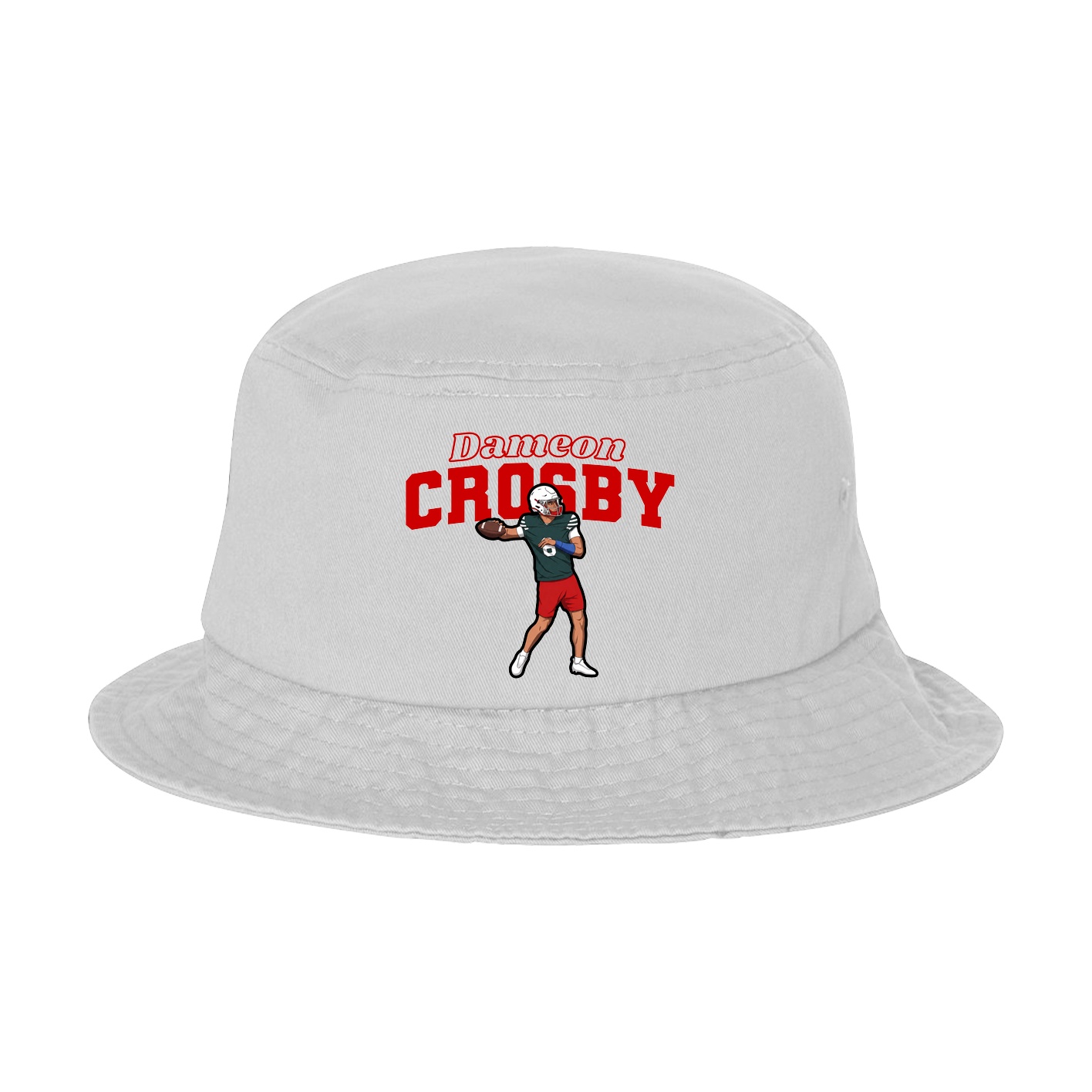 Bucket Cap — Name Arch in White