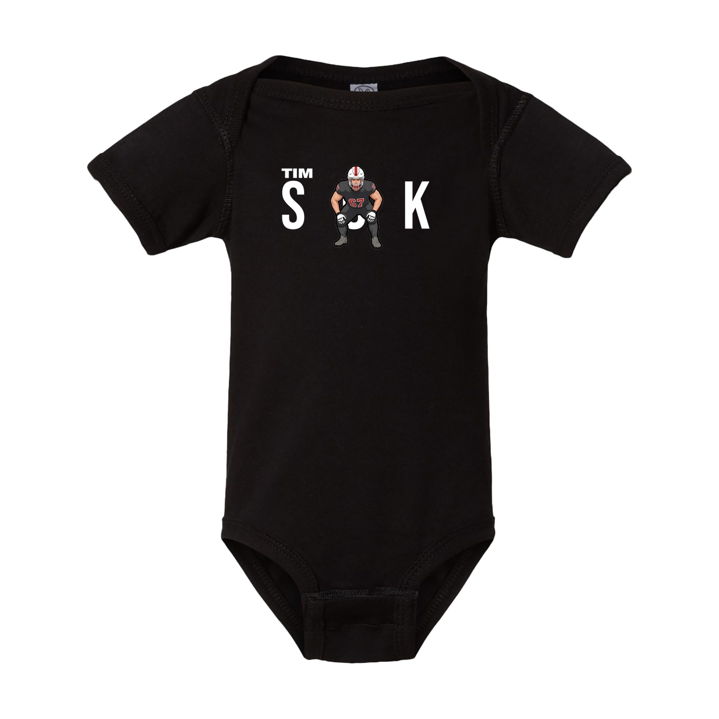Baby Onesie — Player Name in Black