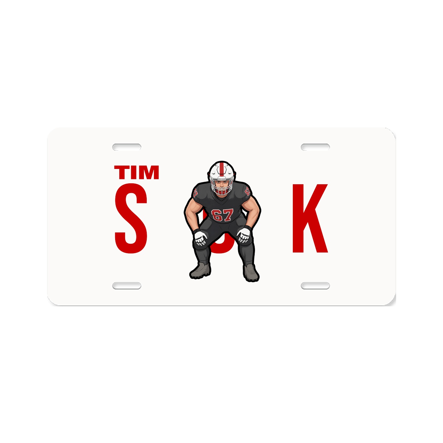 License Plate — Player Name in Classic