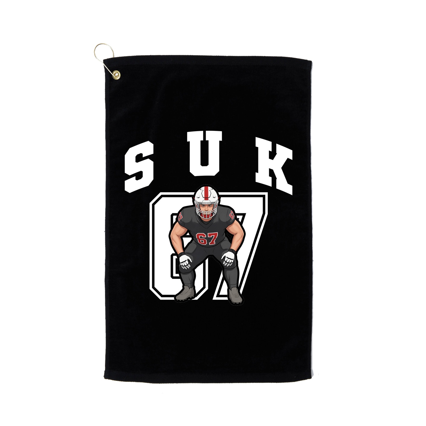 Golf Towel — Number in Black