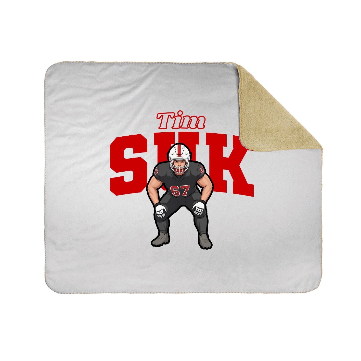 Throw Blanket — Name Arch in White