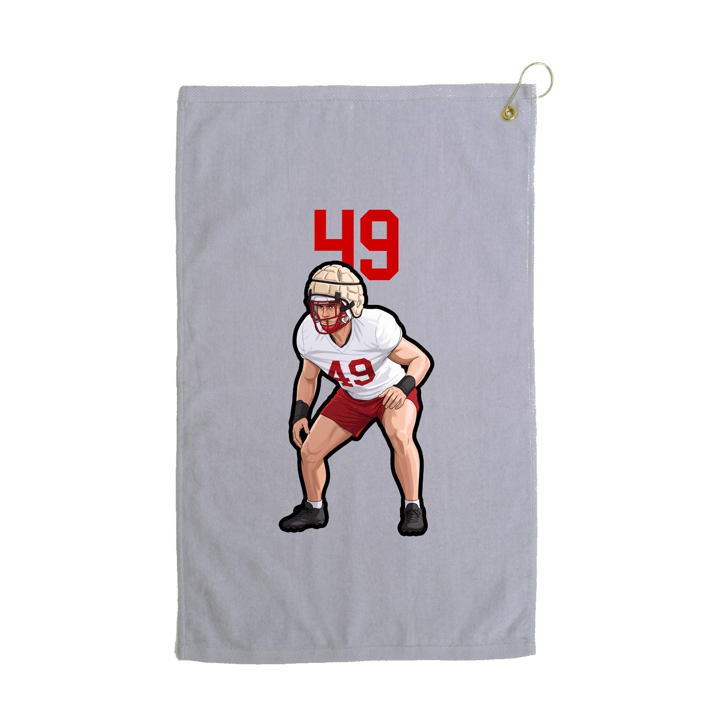 Golf Towel — Number Top in Grey