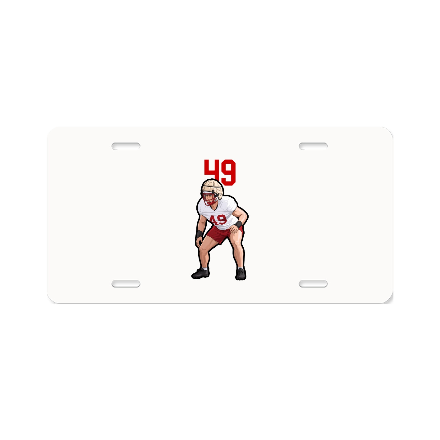 License Plate — Number Top in Classic