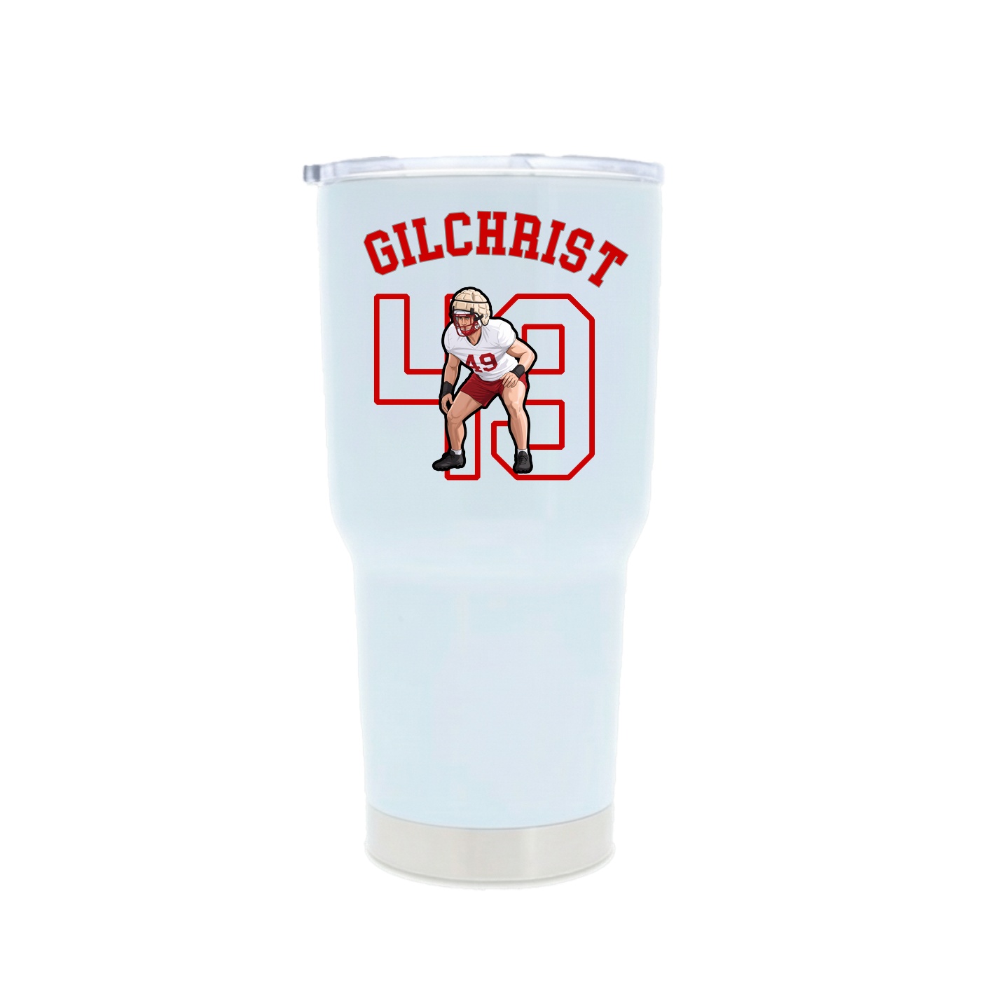 30oz Stainless Steel Tumbler — Shirsey Arch in White