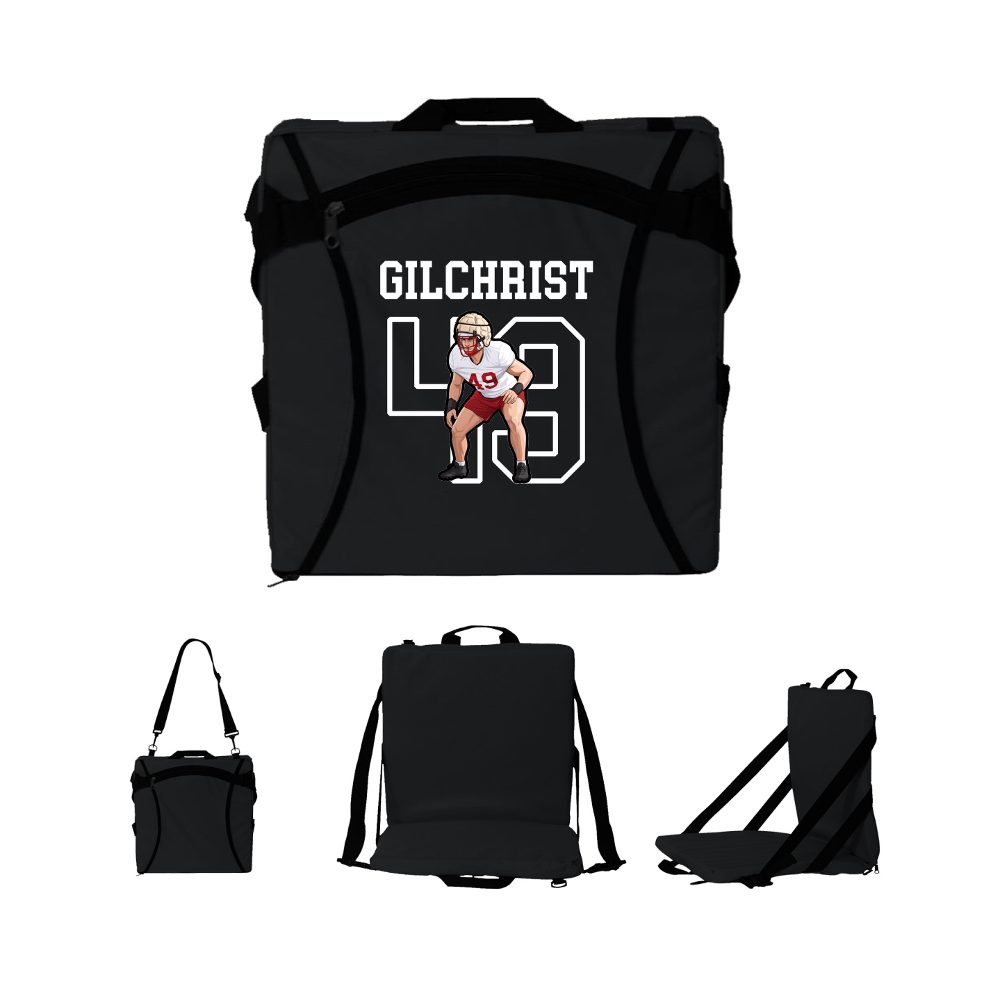 Folding Stadium Seat — Shirsey in Black