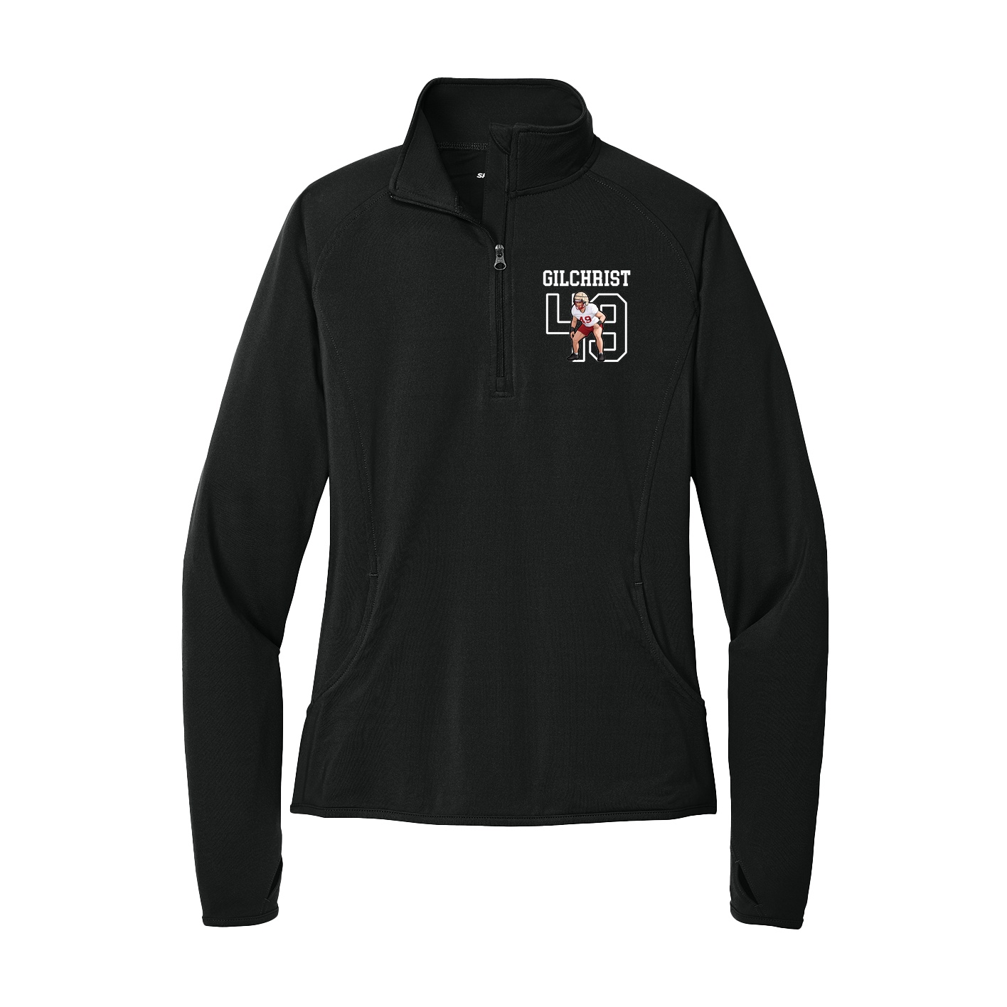 Women's Q-Zip Pullover — Shirsey in Black