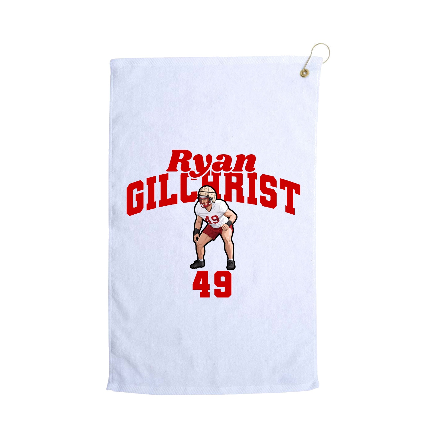 Golf Towel — Signature Arch in White