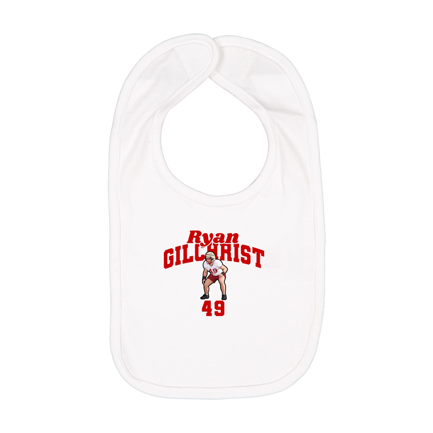 Infant Bib — Signature Arch in White