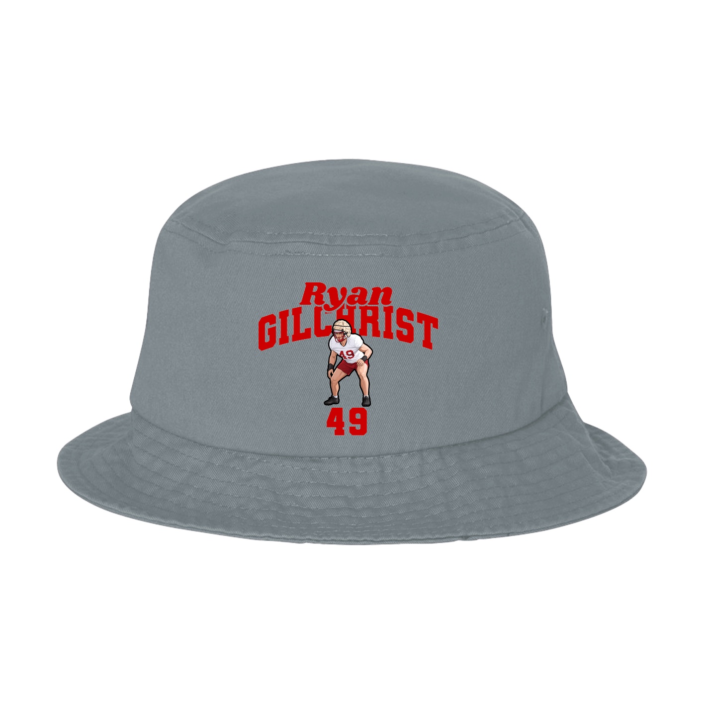 Bucket Cap — Signature Arch in Grey