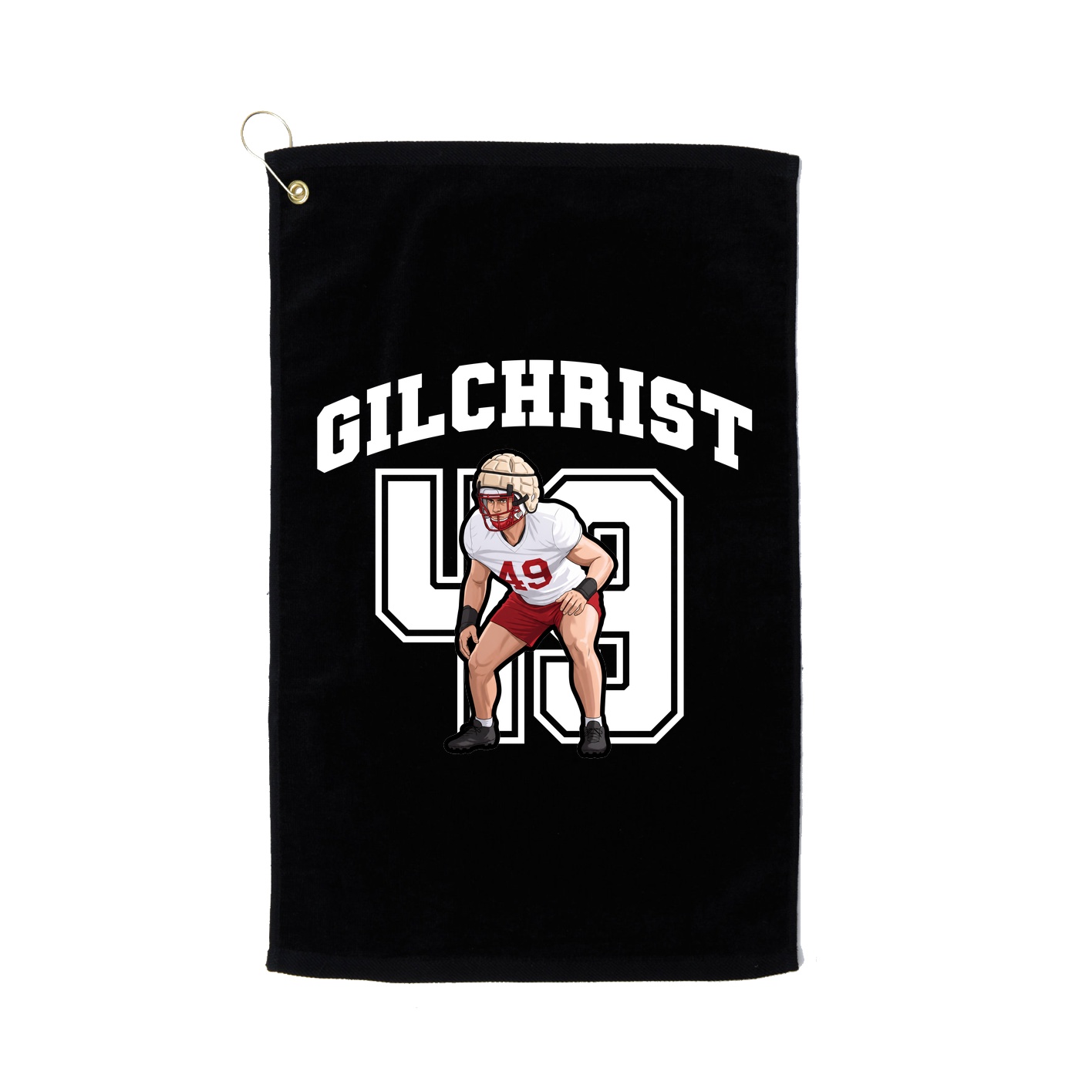 Golf Towel — Number in Black