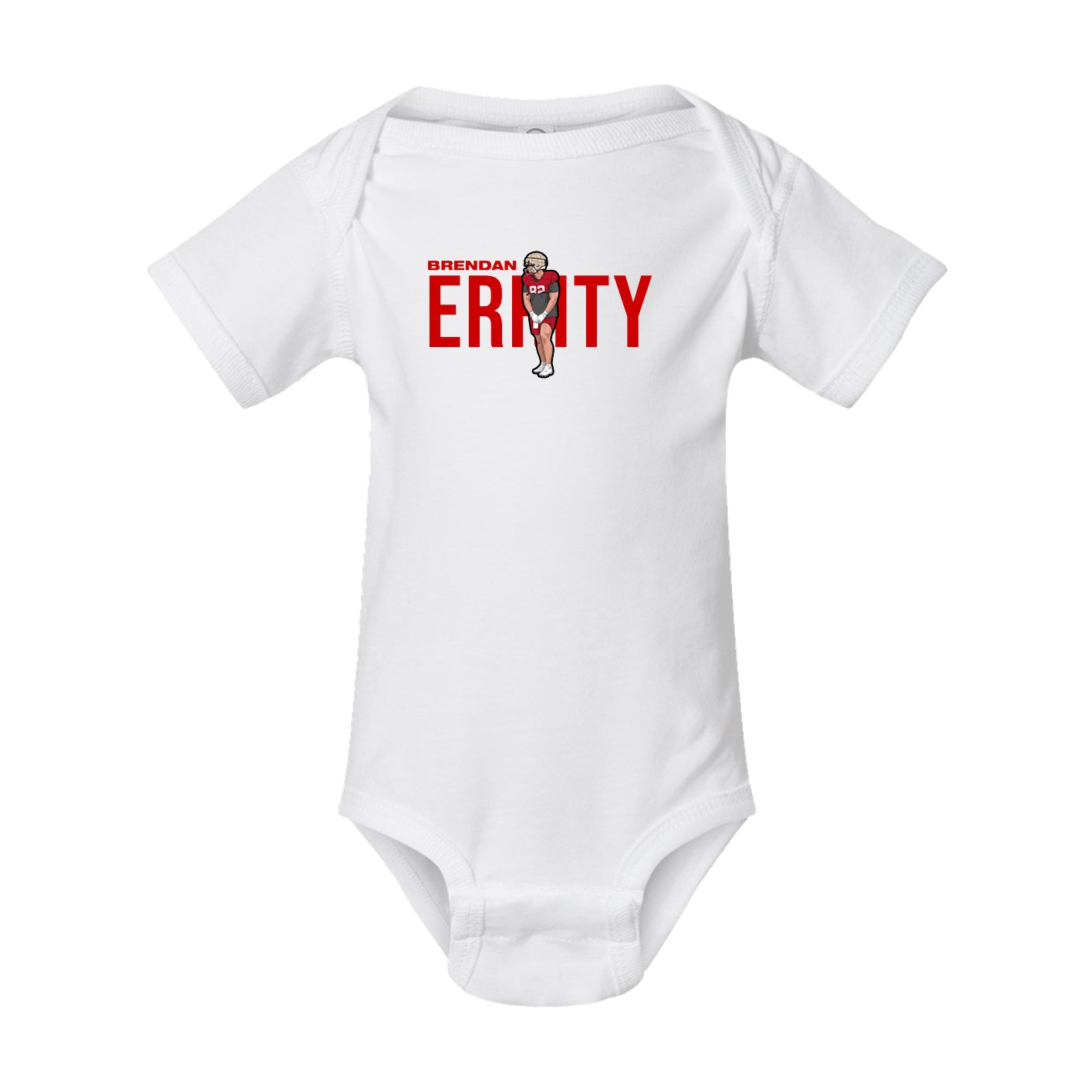 Baby Onesie — Player Name in White