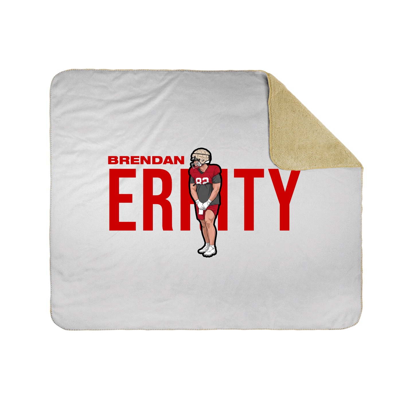 Throw Blanket — Player Name in White