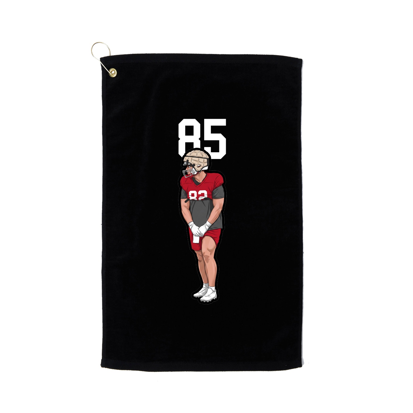 Golf Towel — Number Top in Black