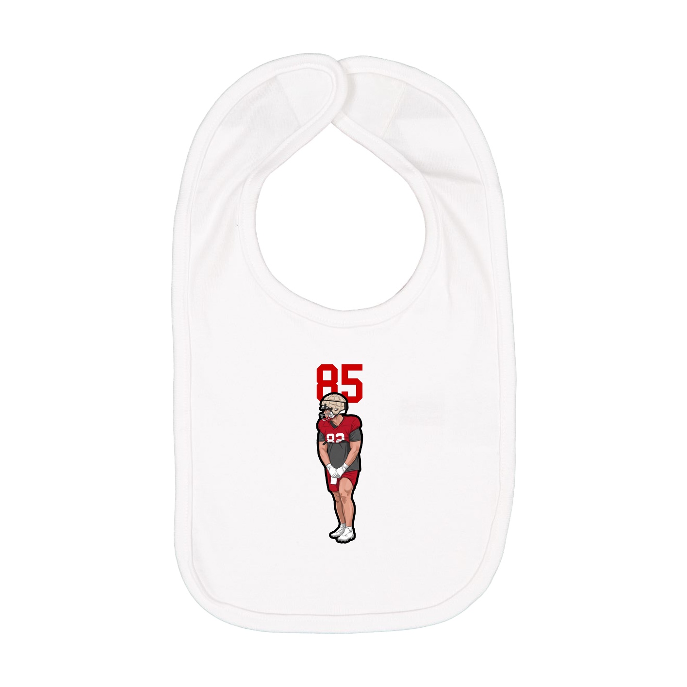 Infant Bib — Number Top in White