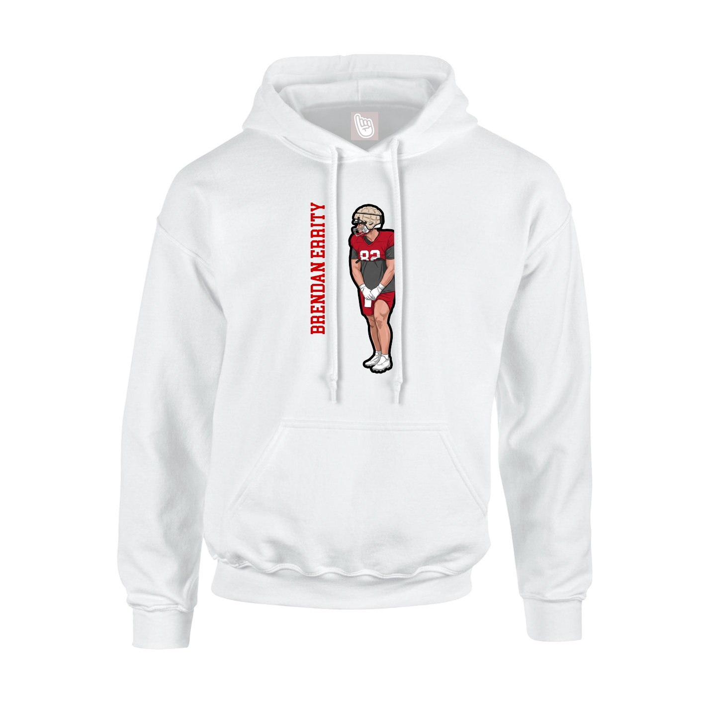 Hoodie — Name Vertical in White
