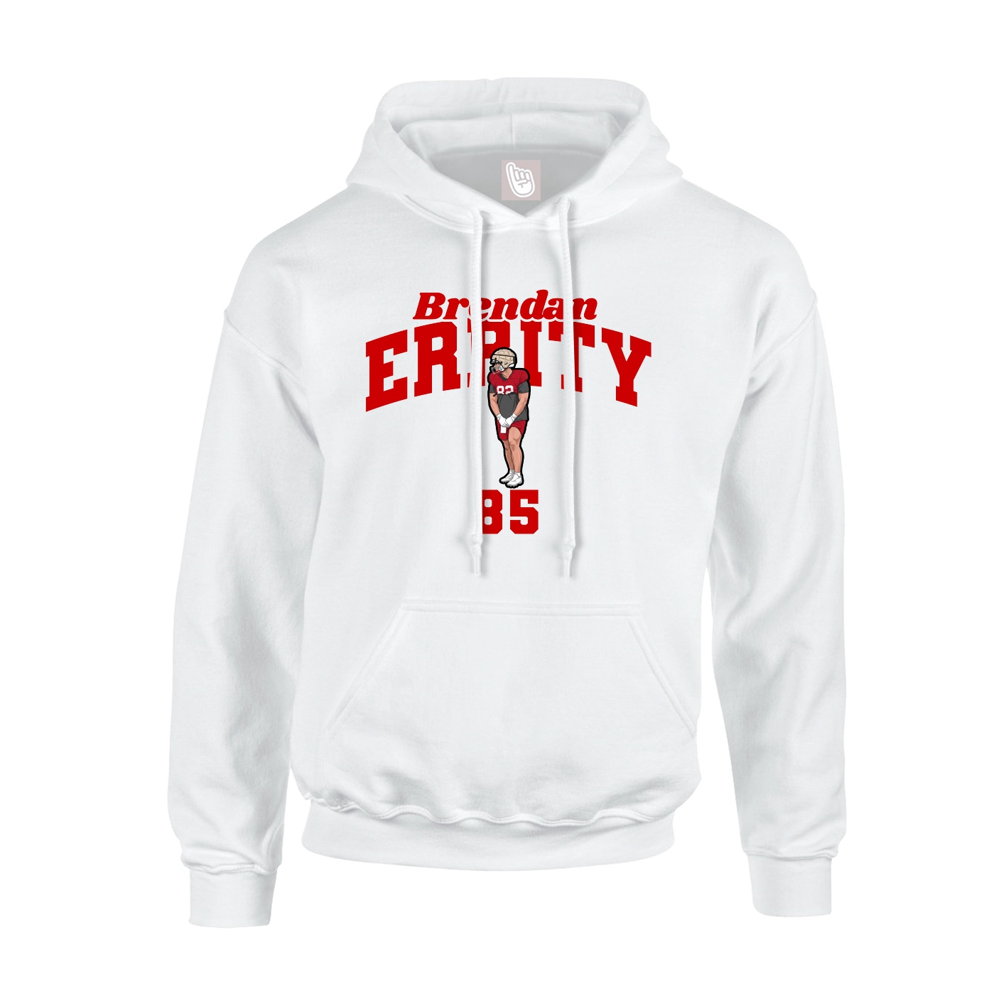 Hoodie — Signature Arch in White