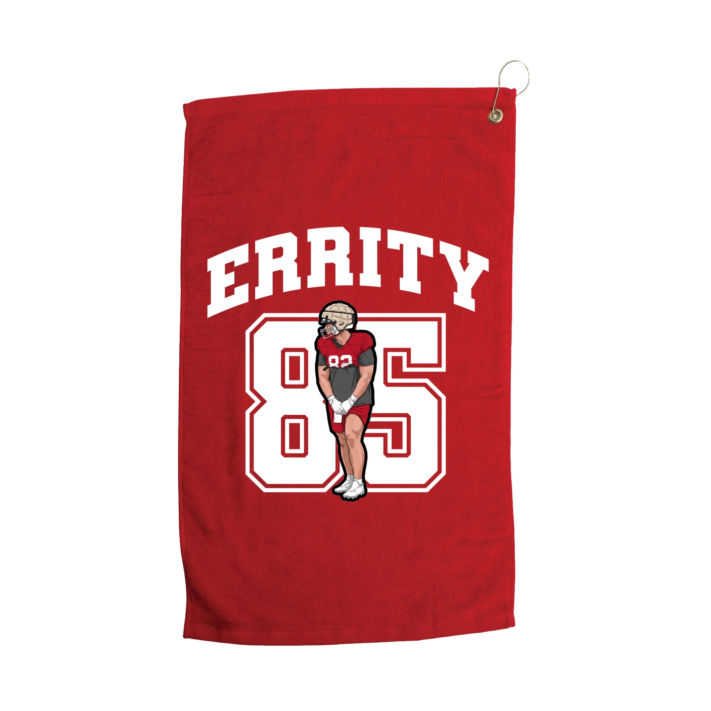 Golf Towel — Number in Red