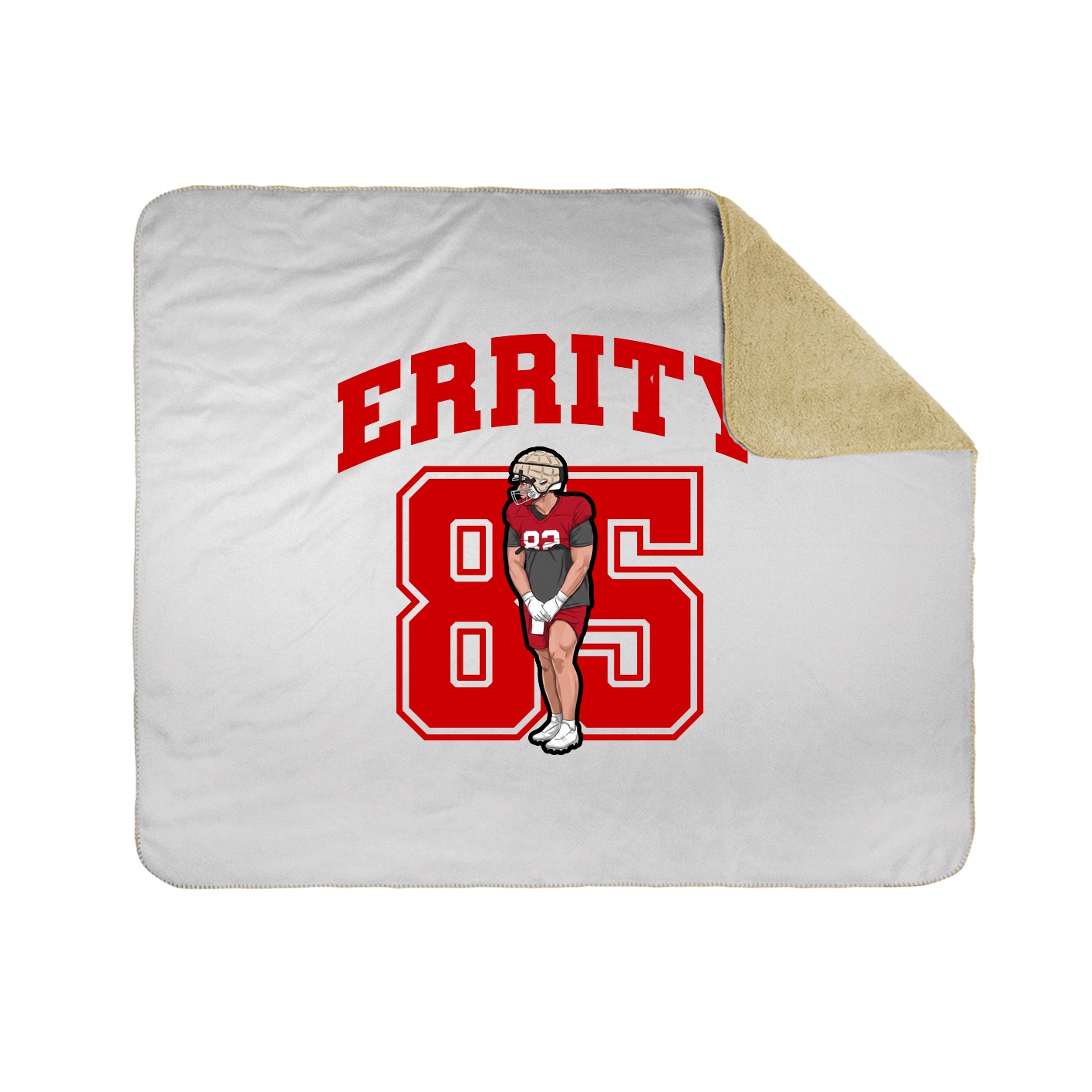 Throw Blanket — Number in White