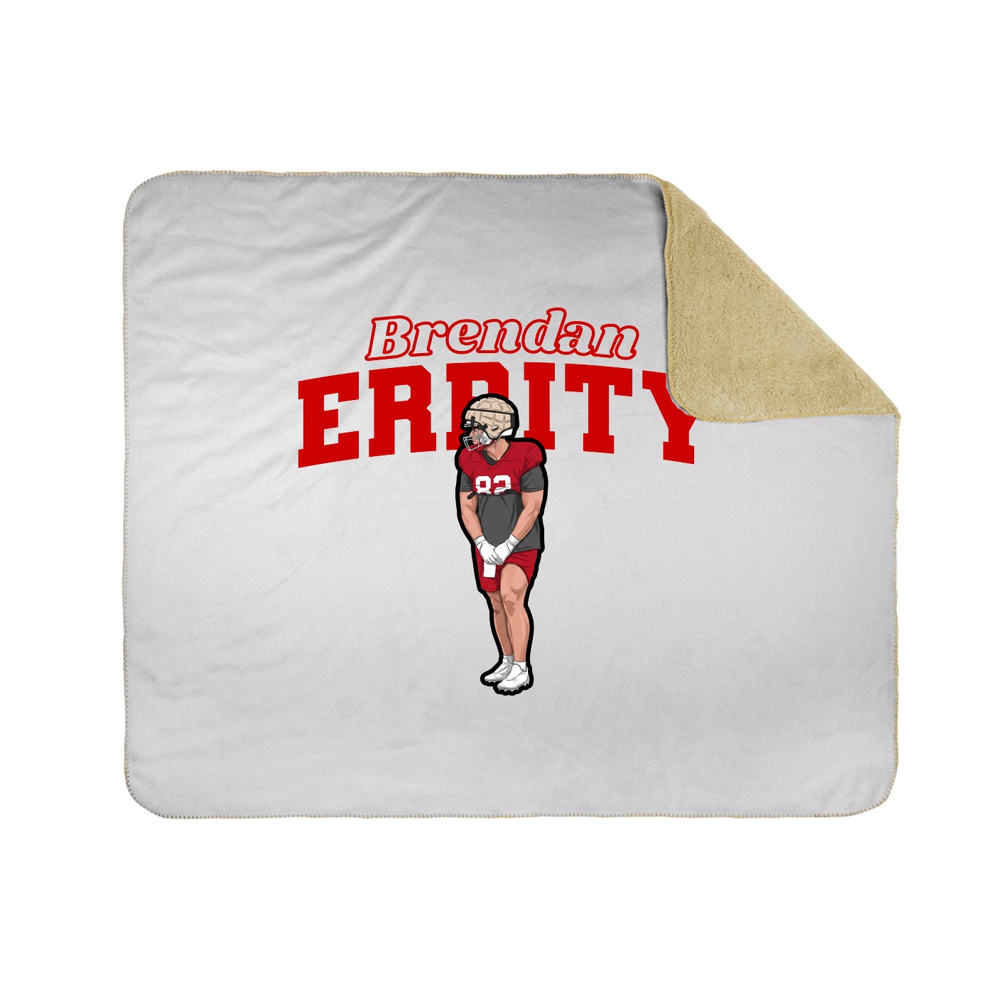 Throw Blanket — Name Arch in White