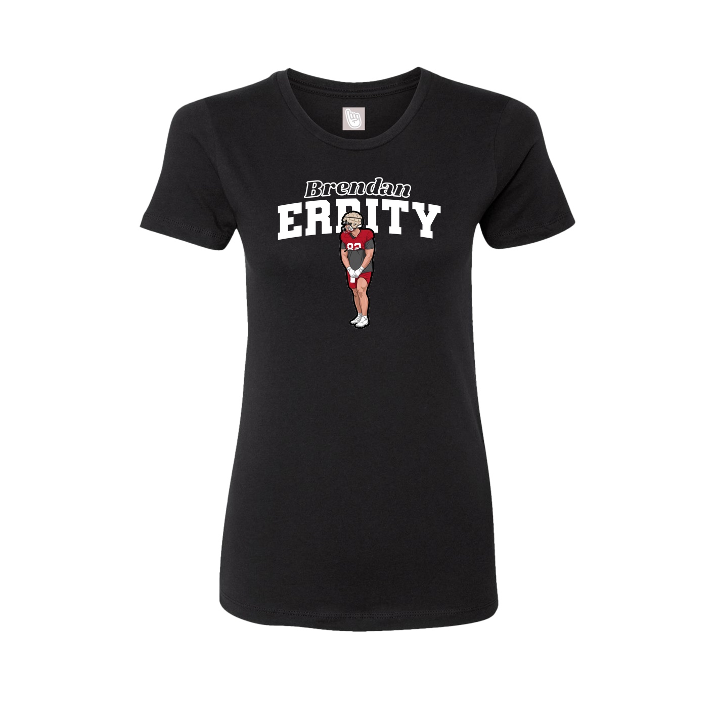Fitted Women's Tee — Name Arch in Black