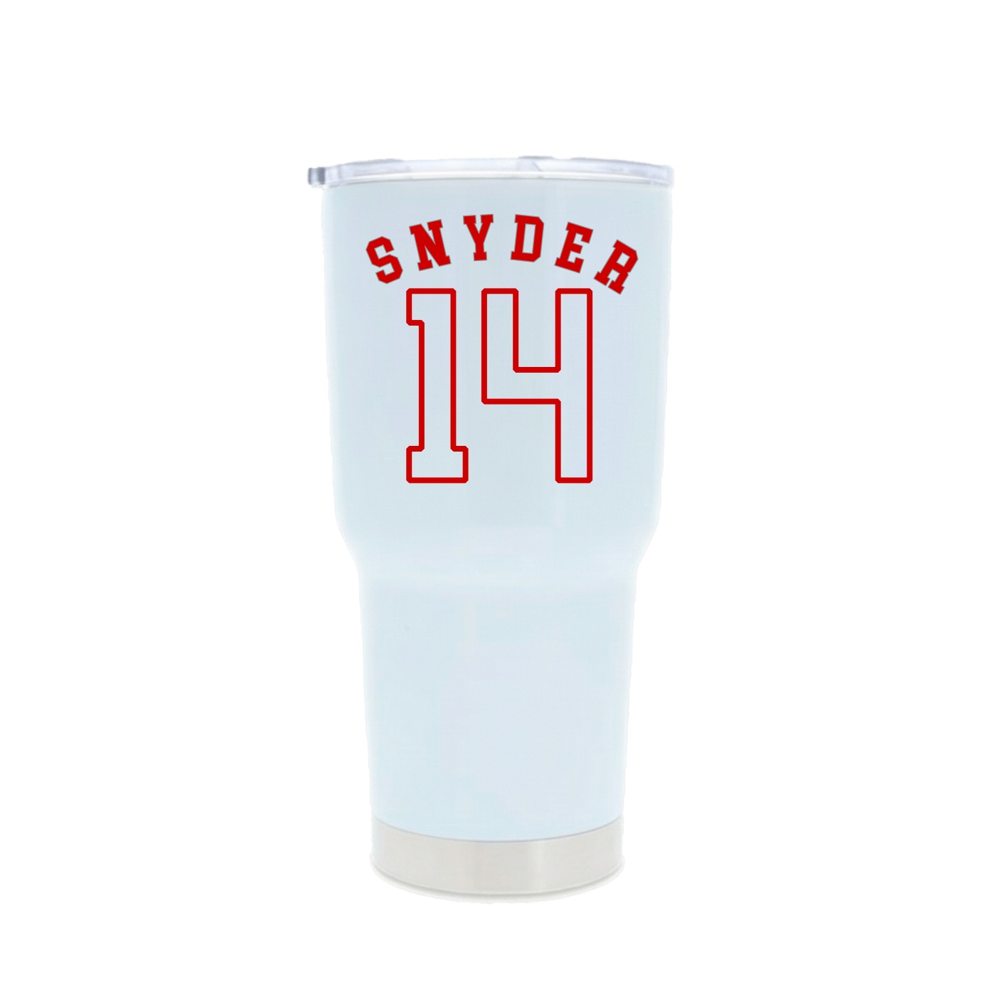 30oz Stainless Steel Tumbler — Shirsey Arch in White