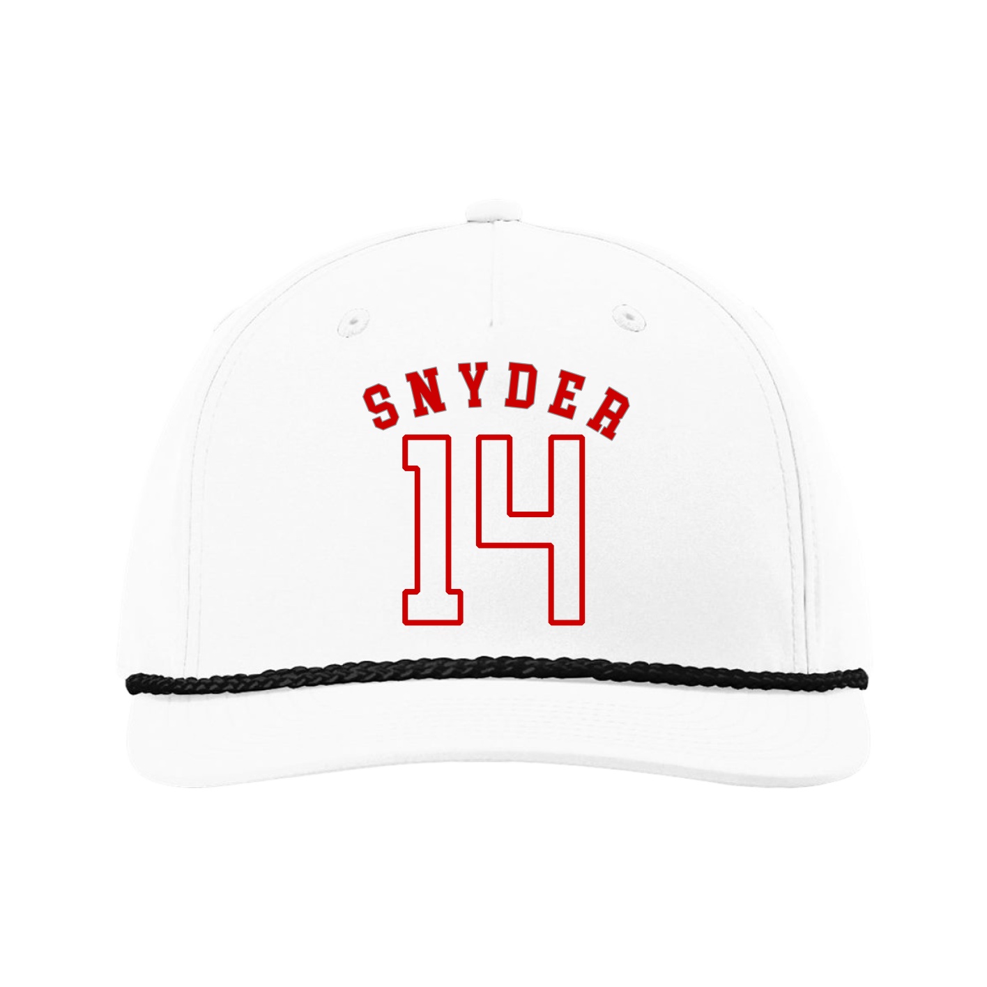 Five-Panel Classic Rope Cap — Shirsey Arch in White