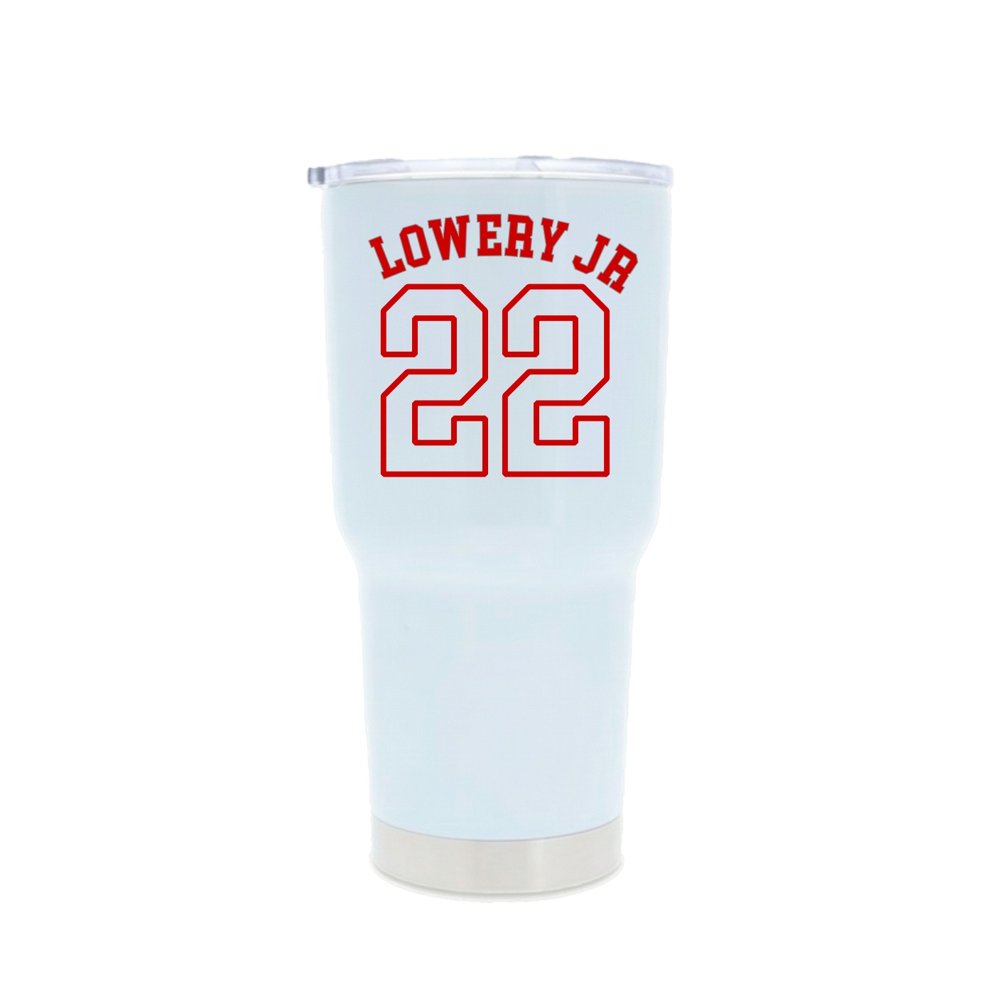30oz Stainless Steel Tumbler — Shirsey Arch in White